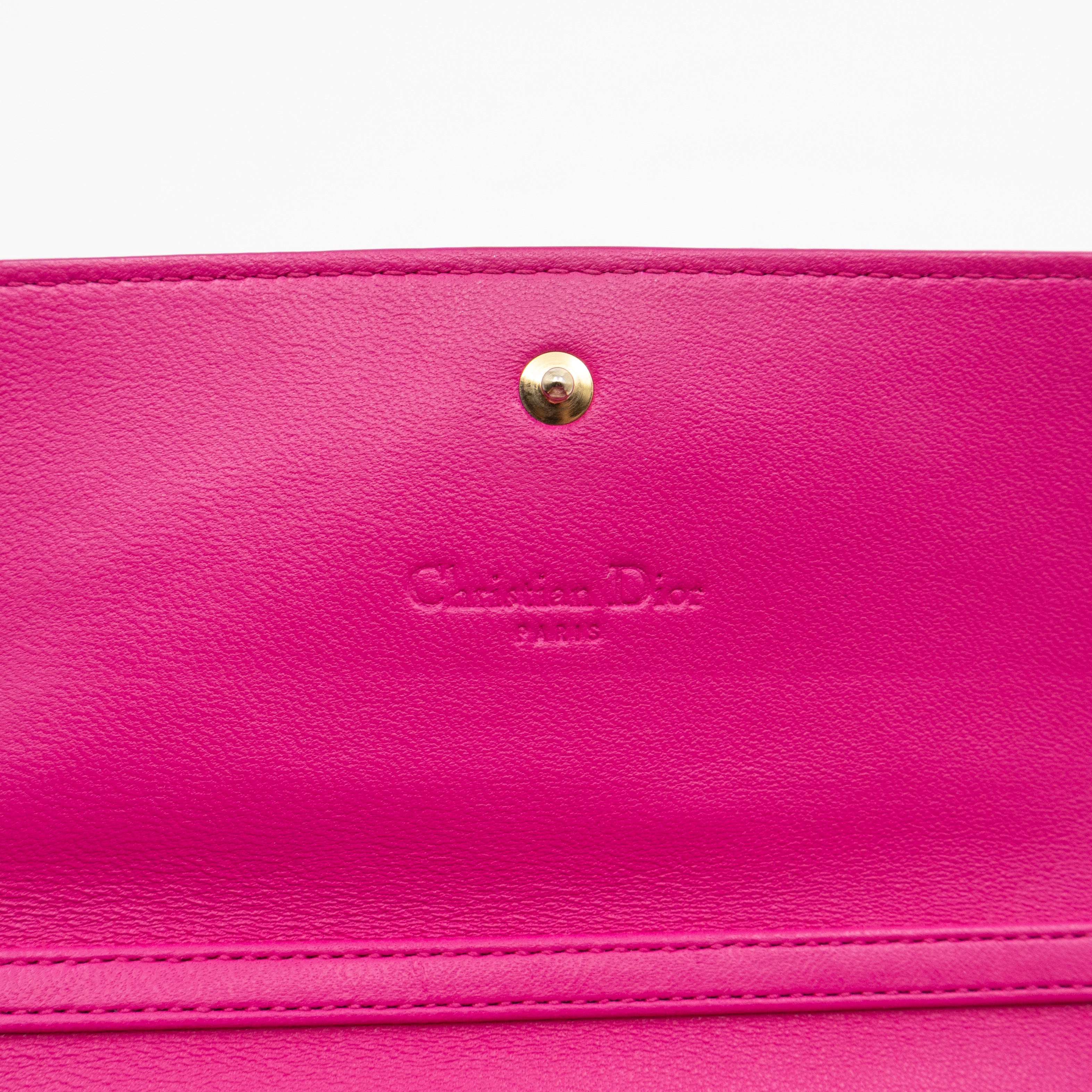 Lady Dior Wallet on Chain Pink Leather