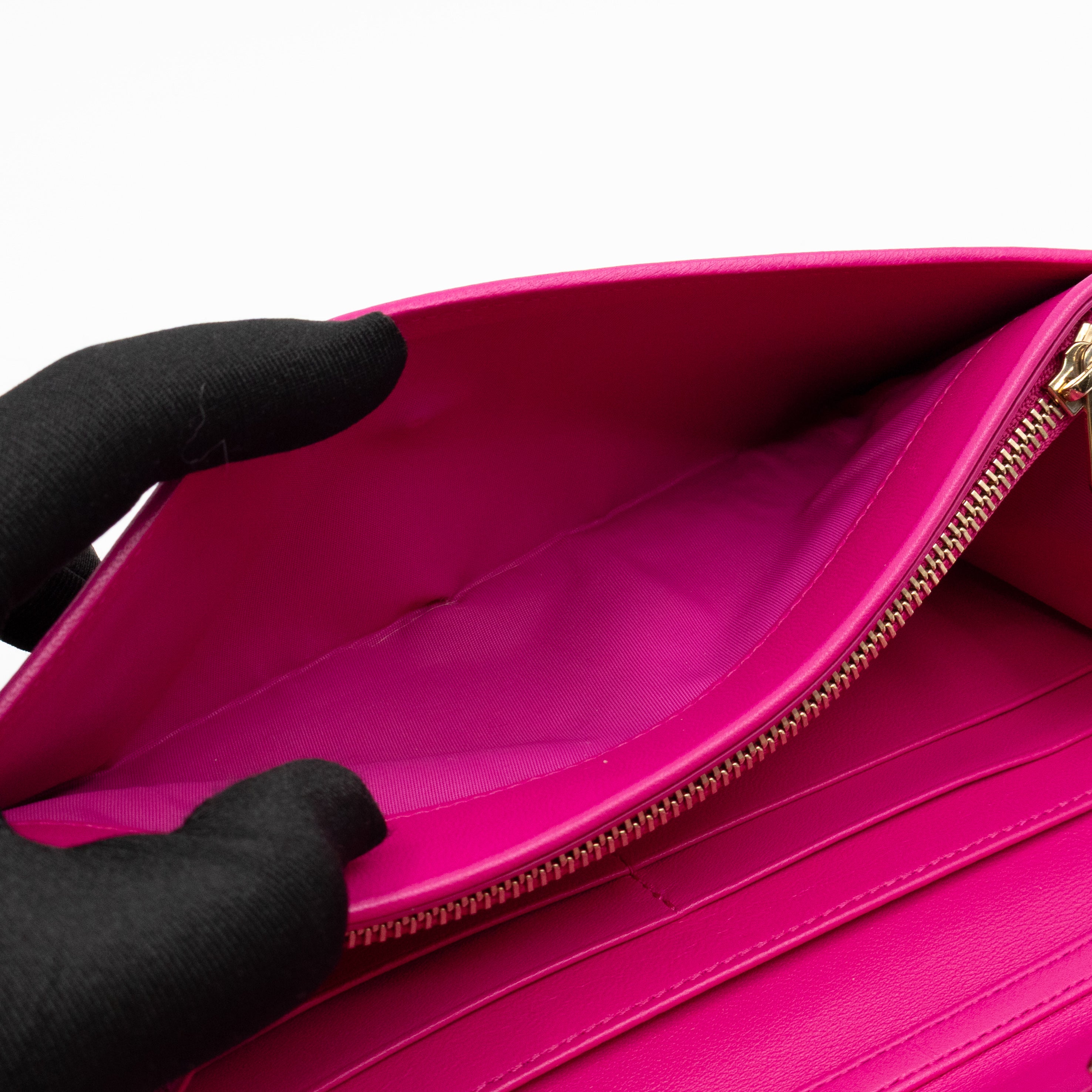 Lady Dior Wallet on Chain Pink Leather