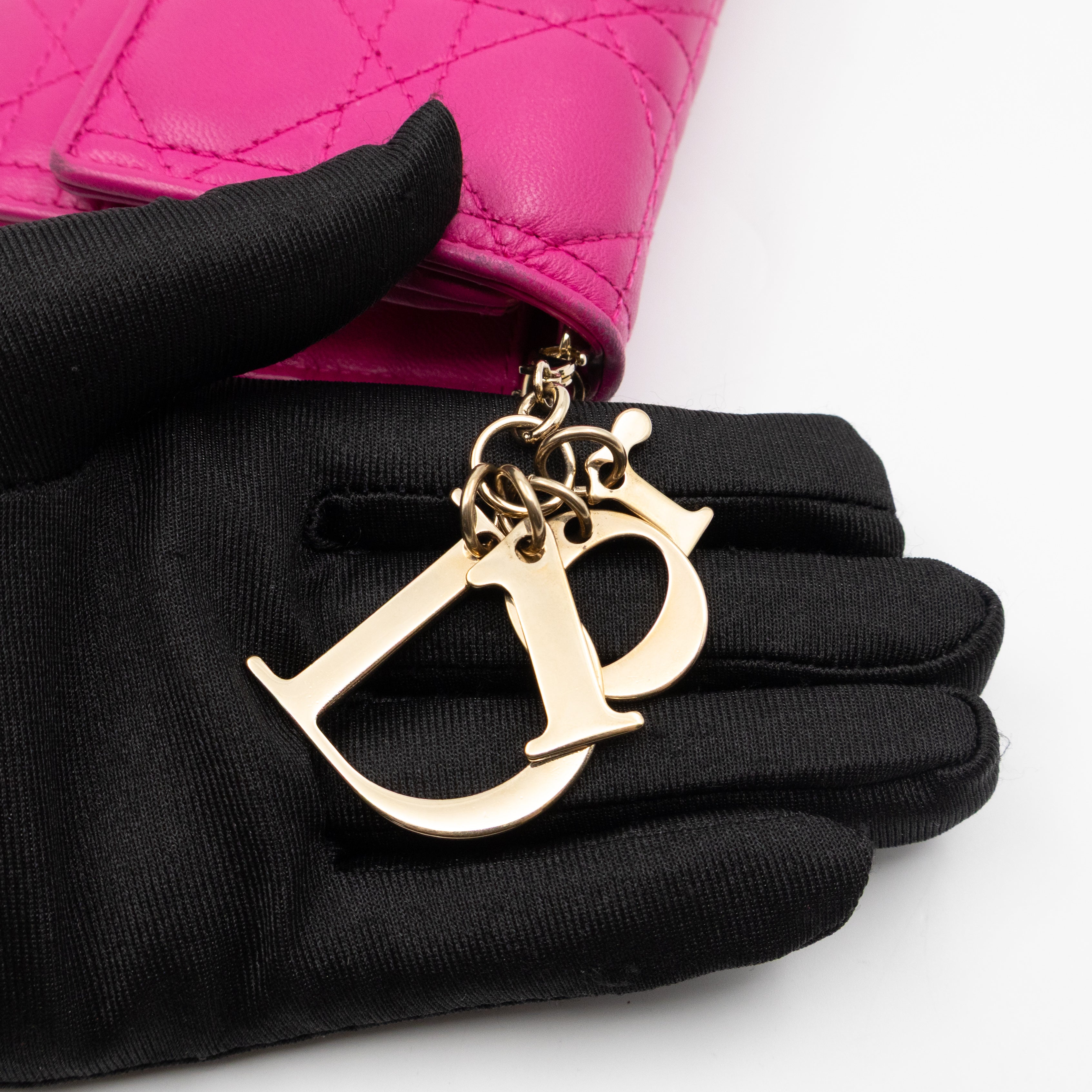 Lady Dior Wallet on Chain Pink Leather