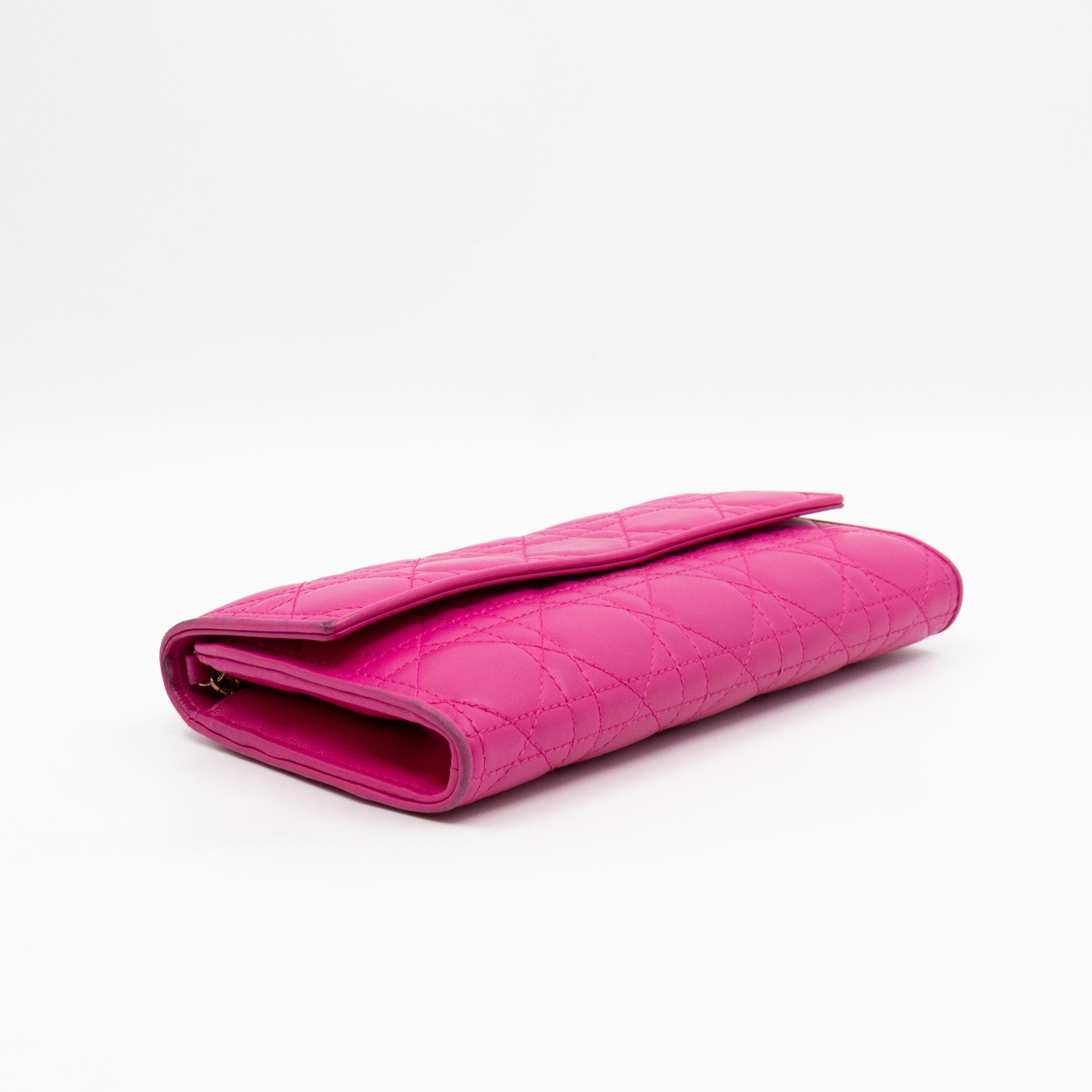 Lady Dior Wallet on Chain Pink Leather