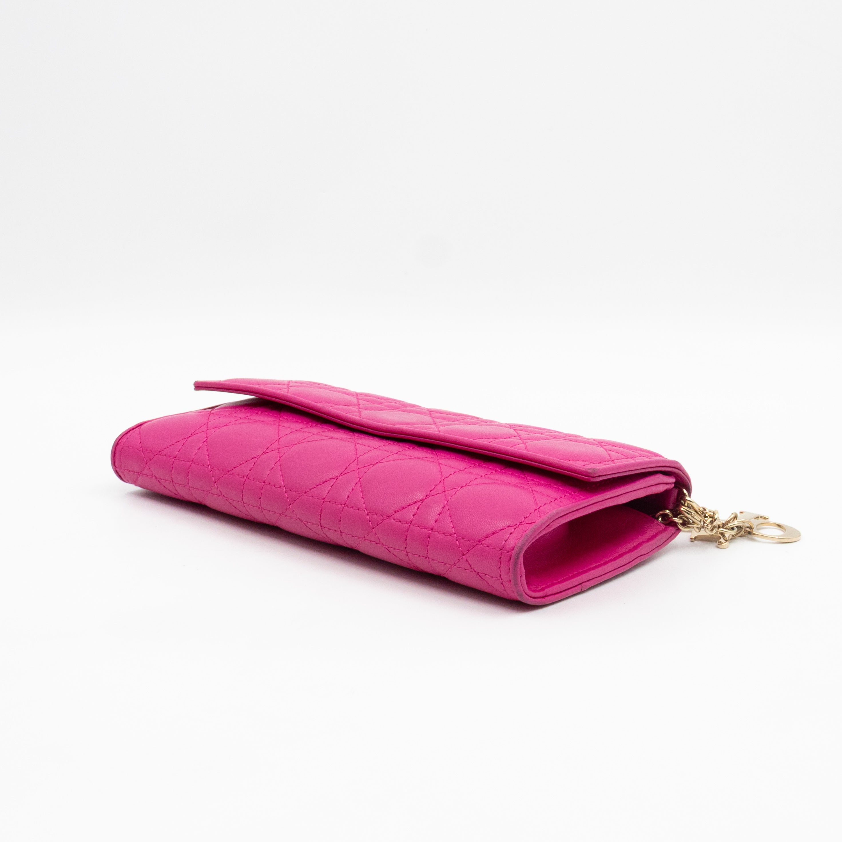 Lady Dior Wallet on Chain Pink Leather