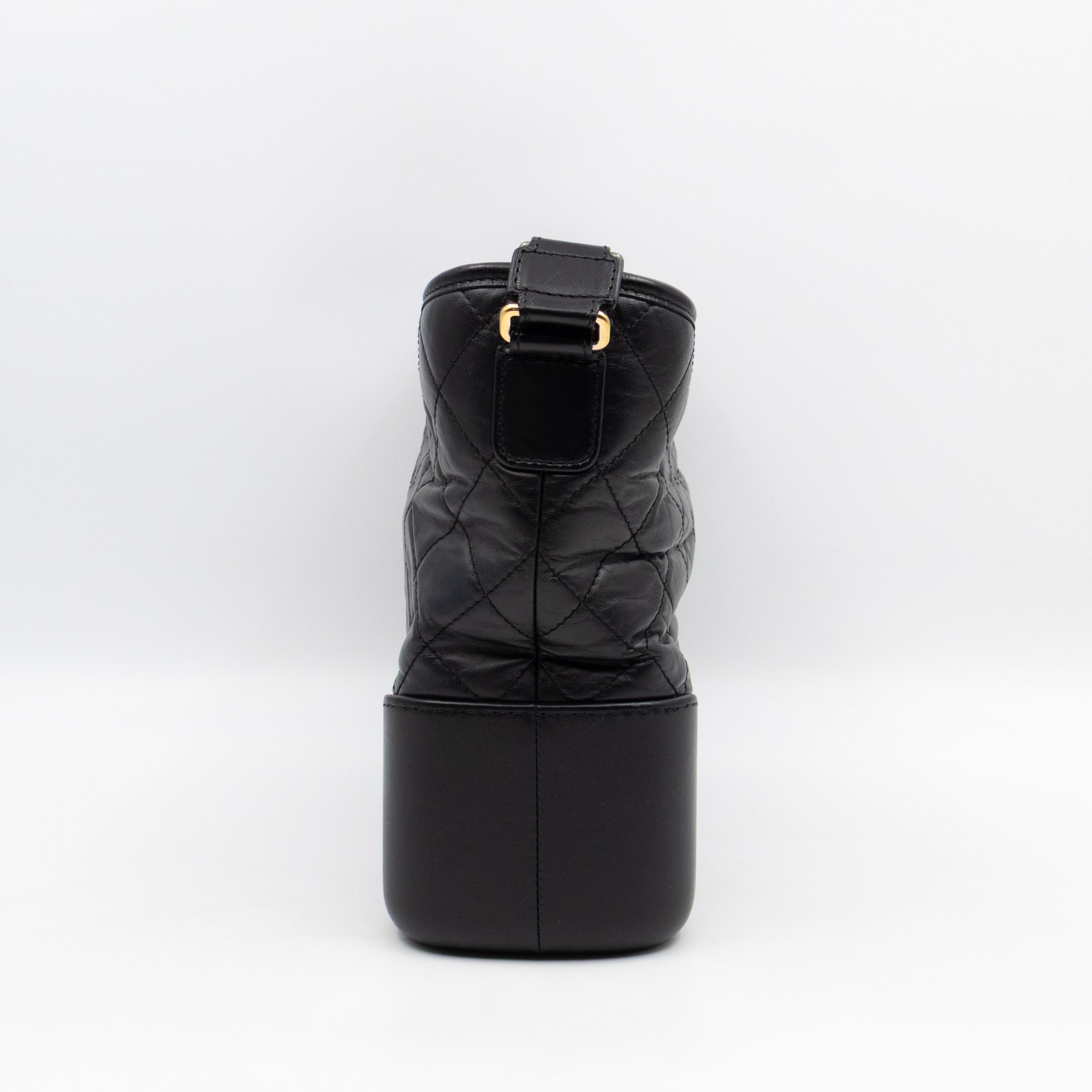 Gabrielle Hobo Medium Black Calfskin Leather