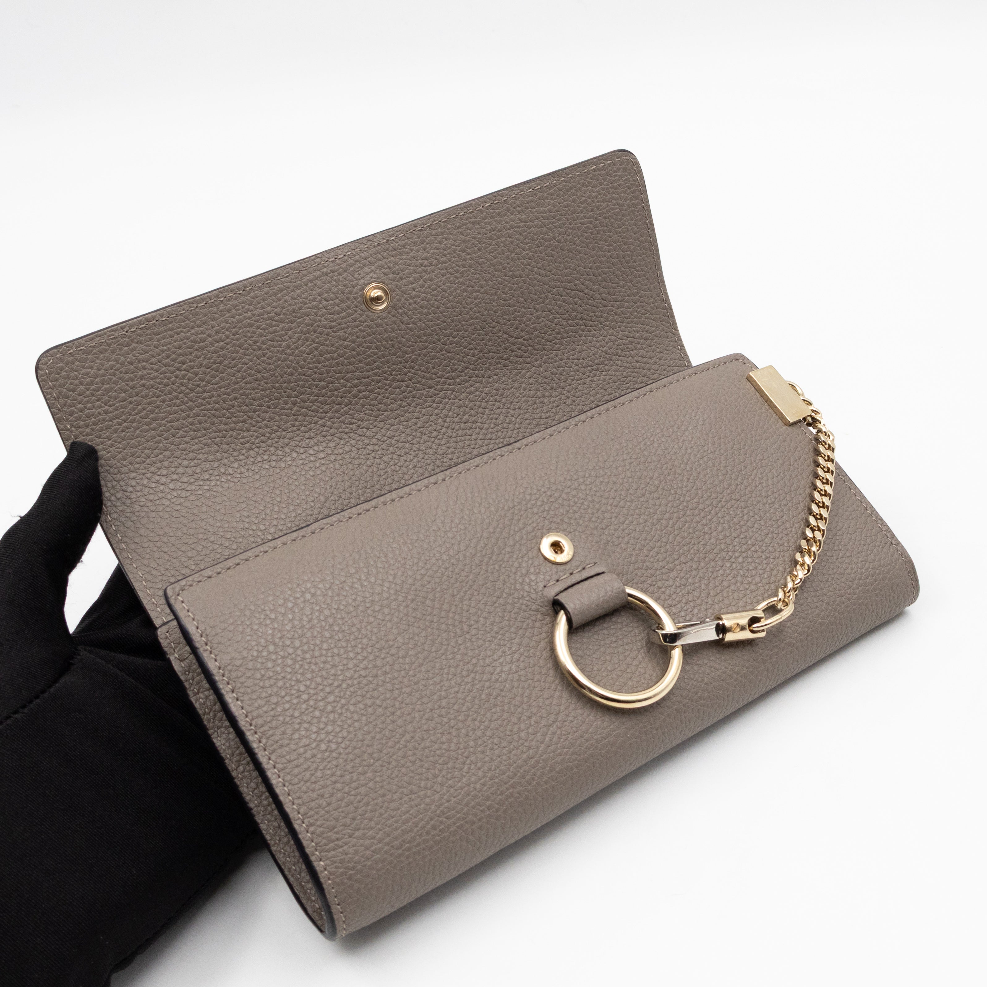 Faye Wallet Motty Grey Leather