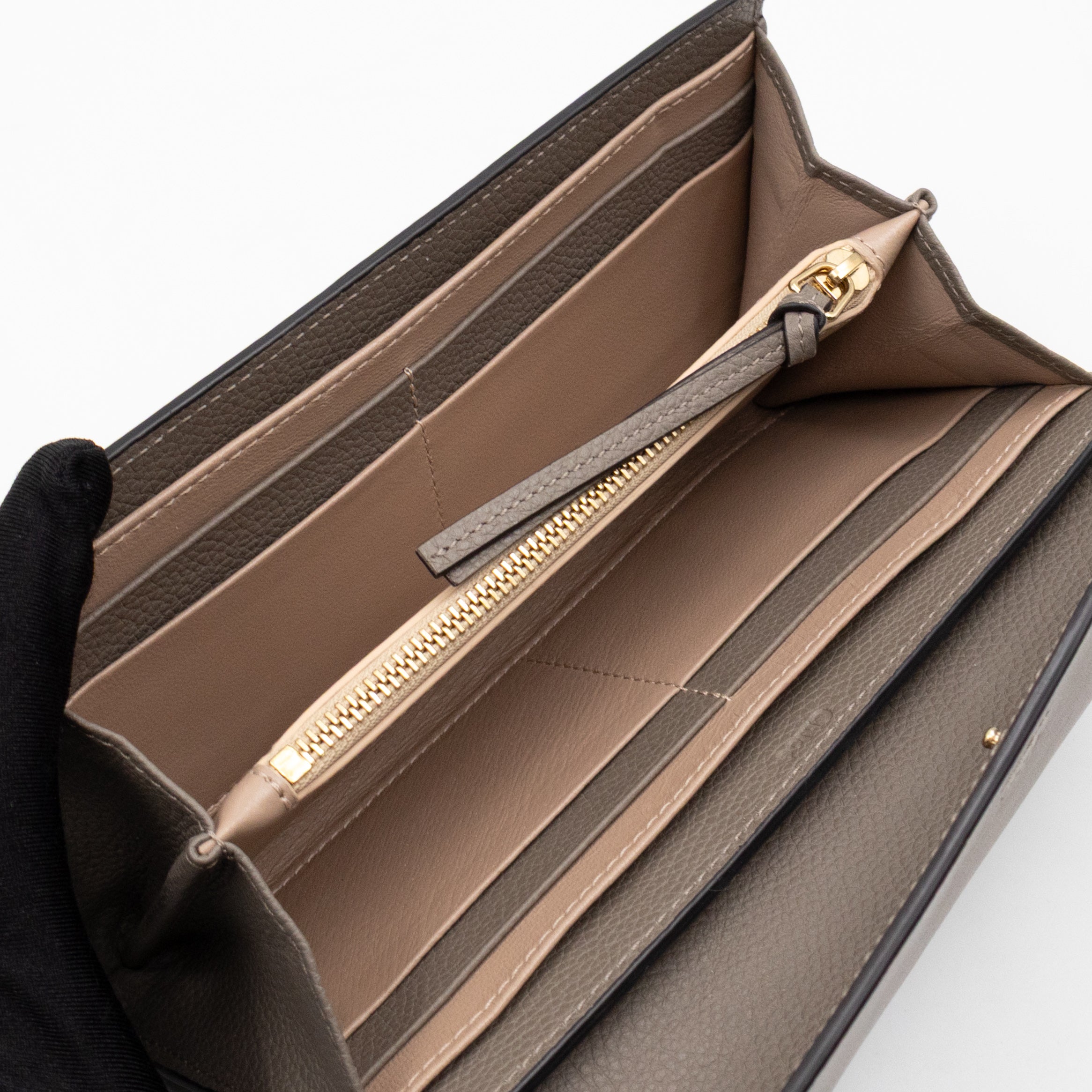 Faye Wallet Motty Grey Leather