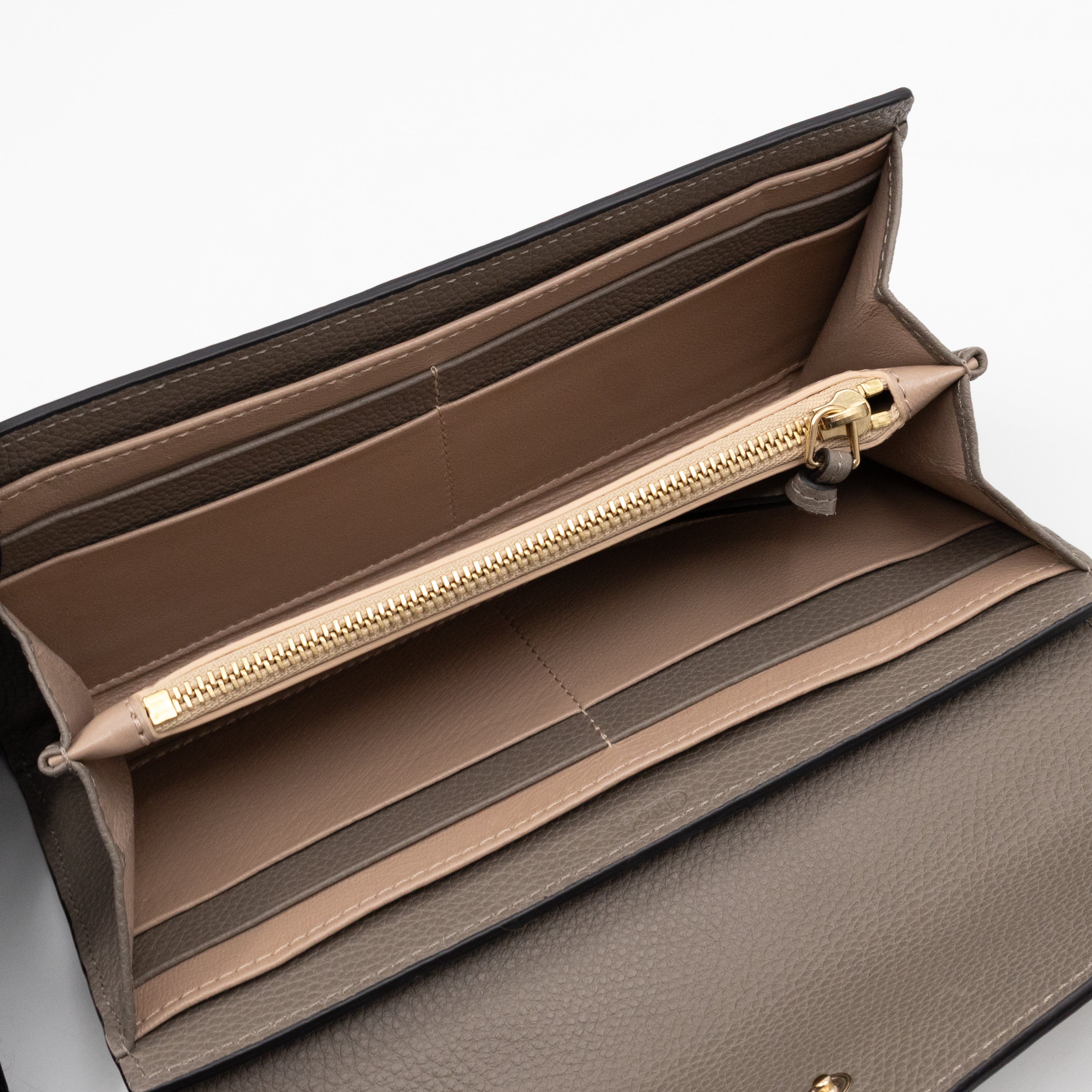 Faye Wallet Motty Grey Leather