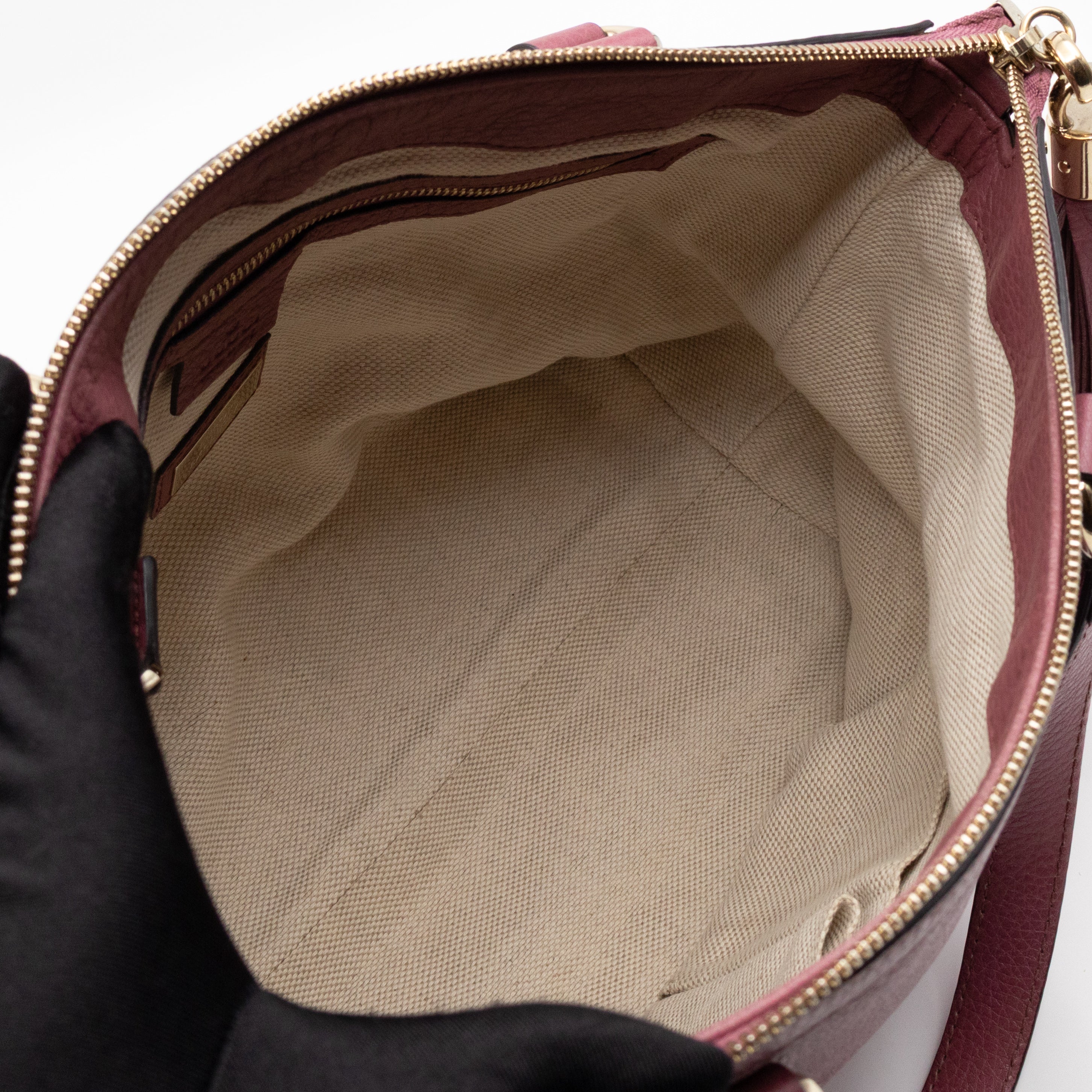 Soho Two Way Shoulder Bag Mauve Leather