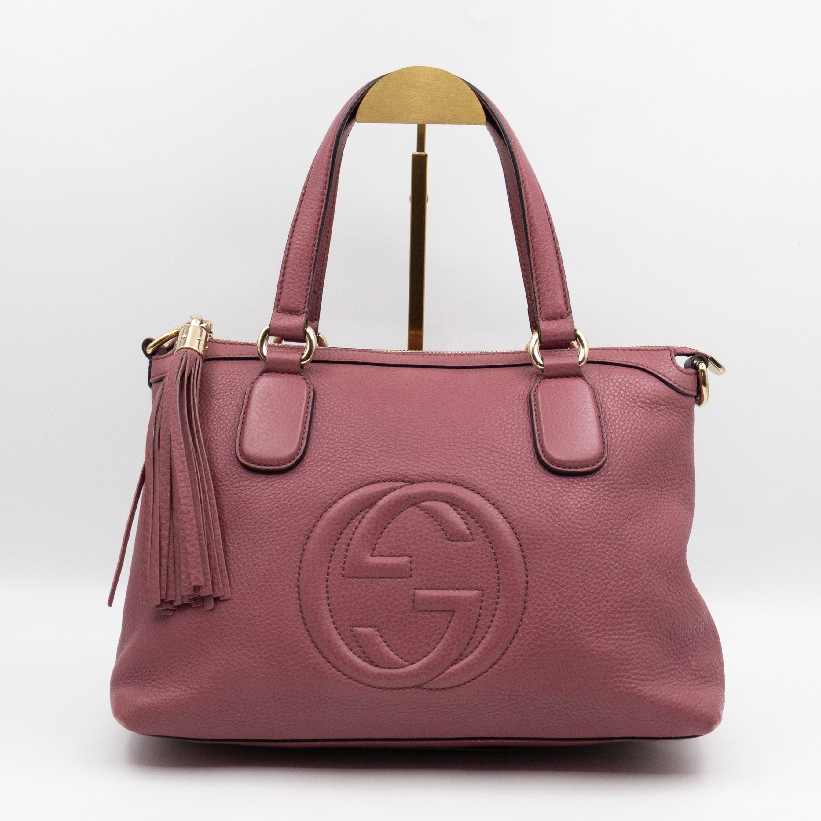 Soho Two Way Shoulder Bag Mauve Leather