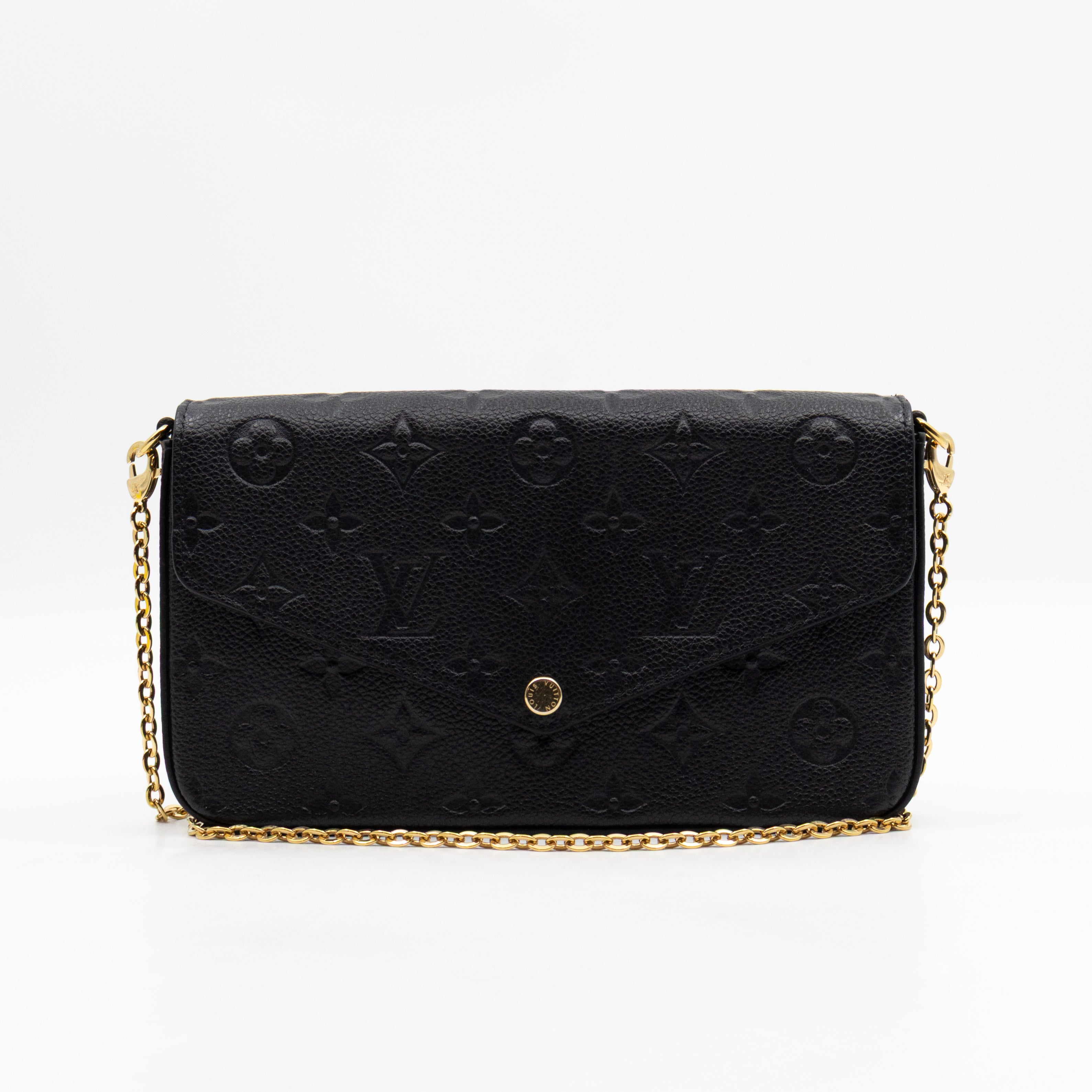 Pochette Felicie Black Monogram Empreinte
