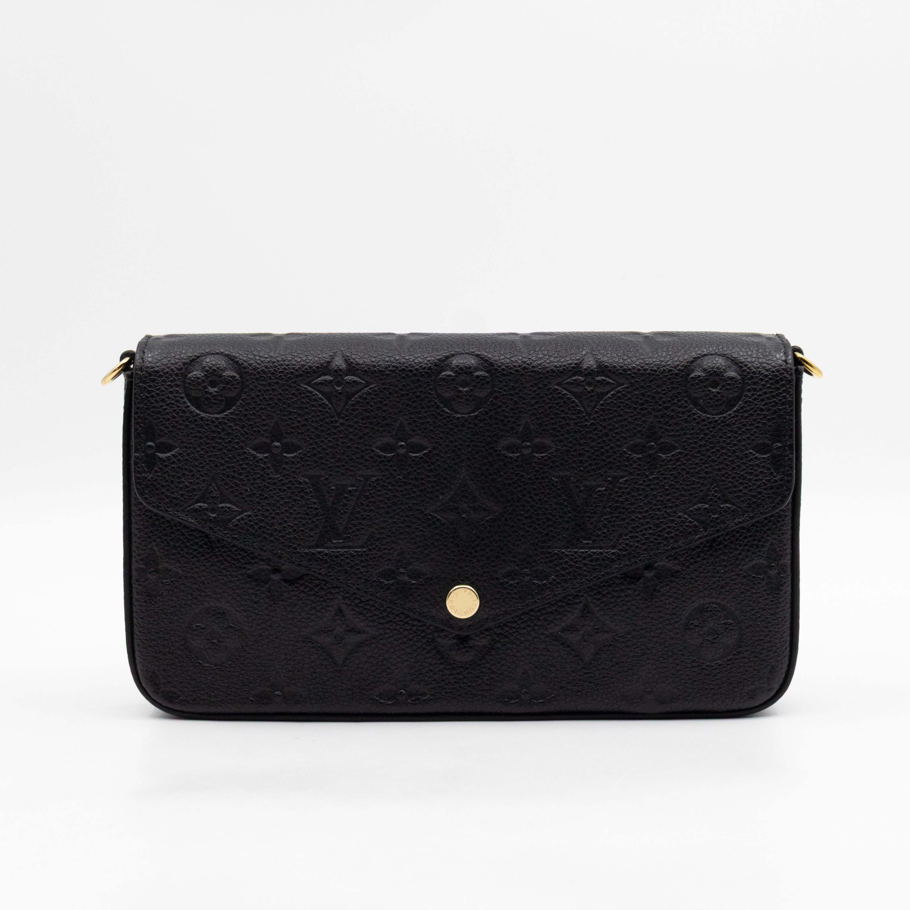 Pochette Felicie Black Monogram Empreinte