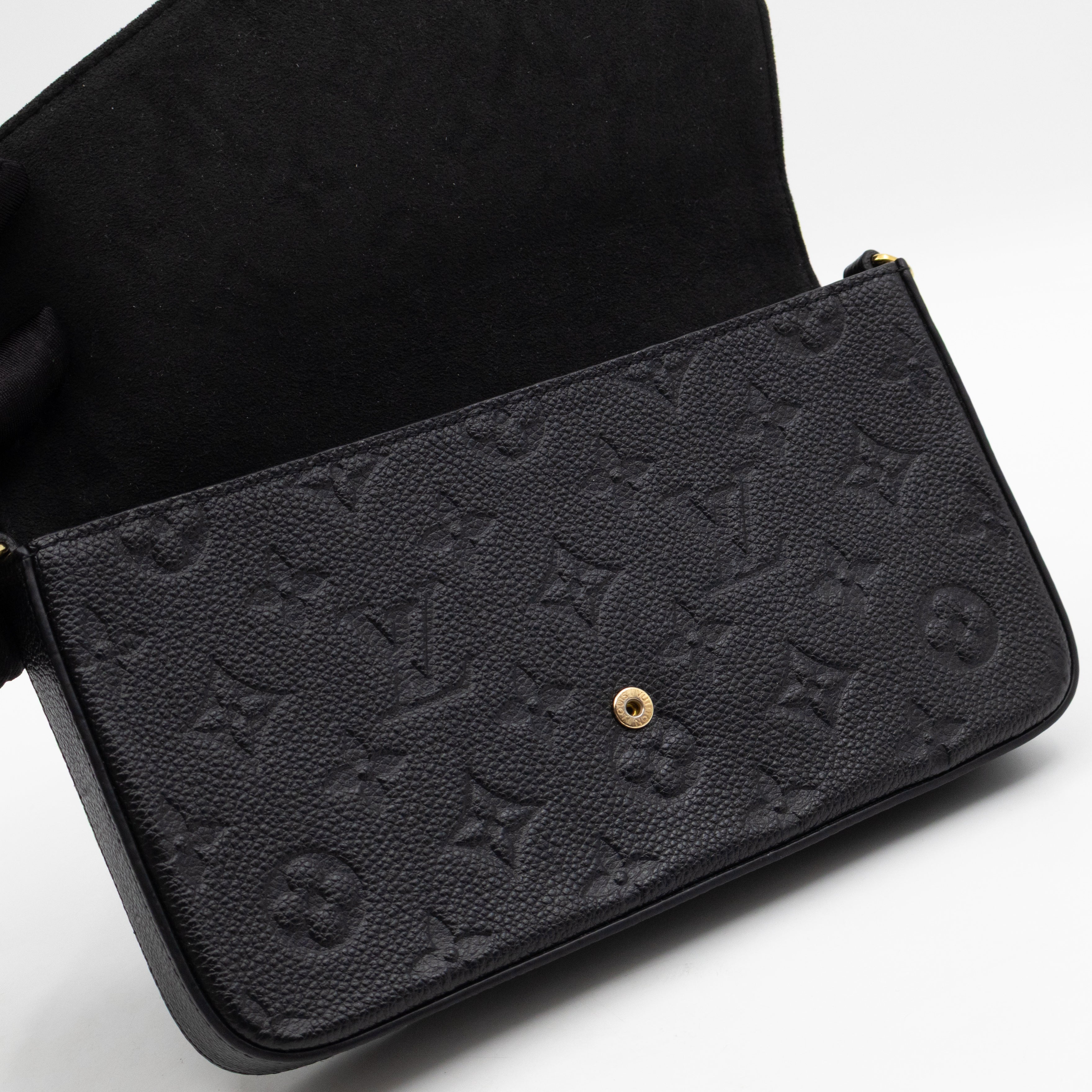 Pochette Felicie Black Monogram Empreinte