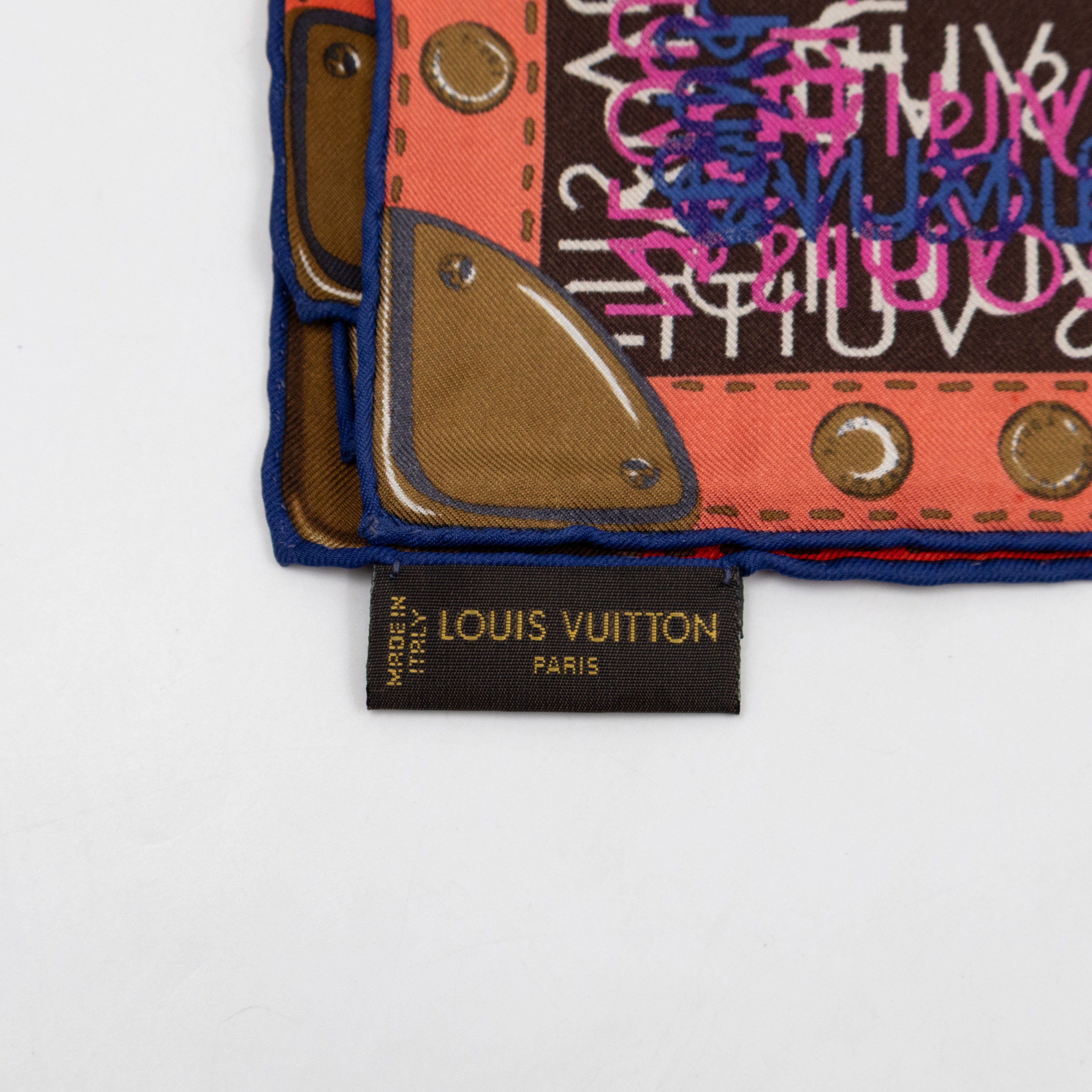 World Map Silk Scarf 90 cm Brown