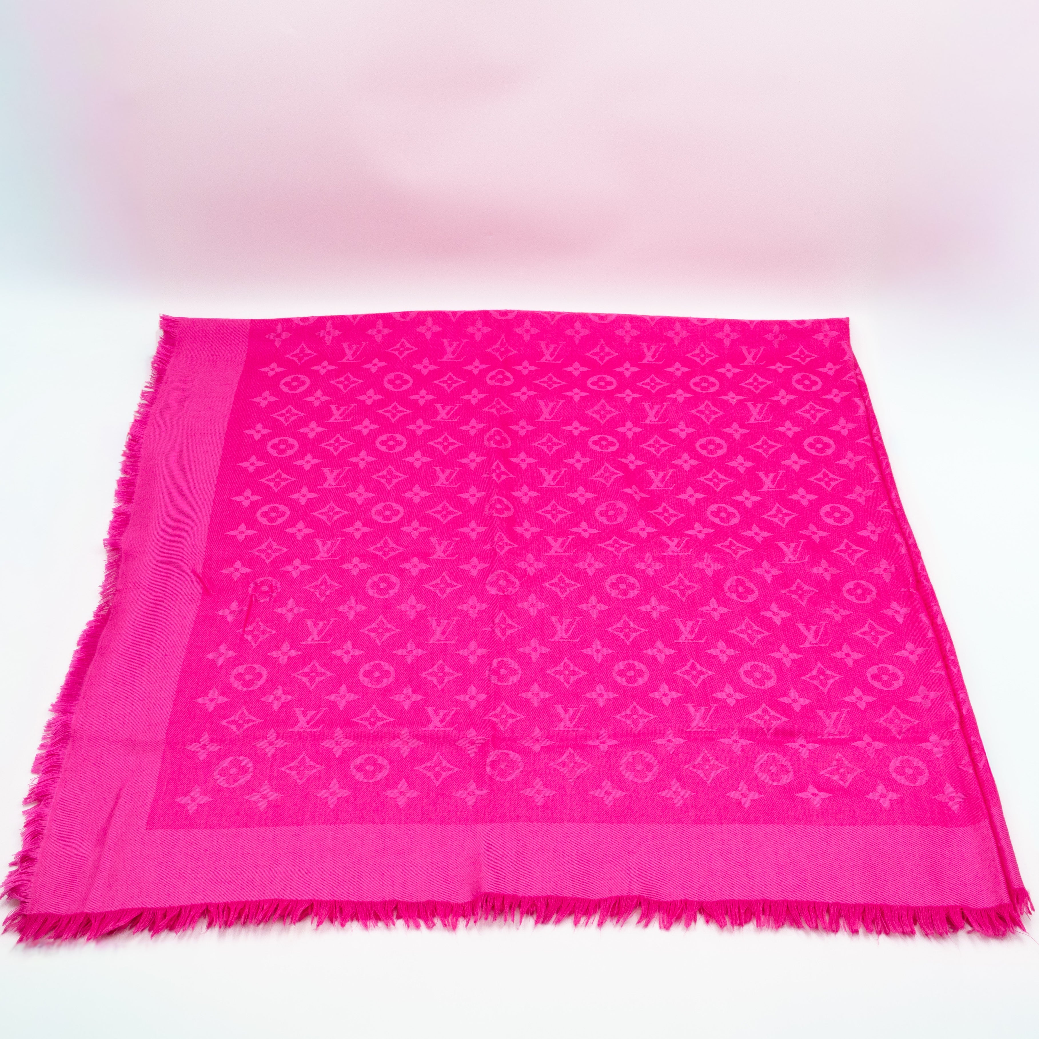Monogram Shawl Pink