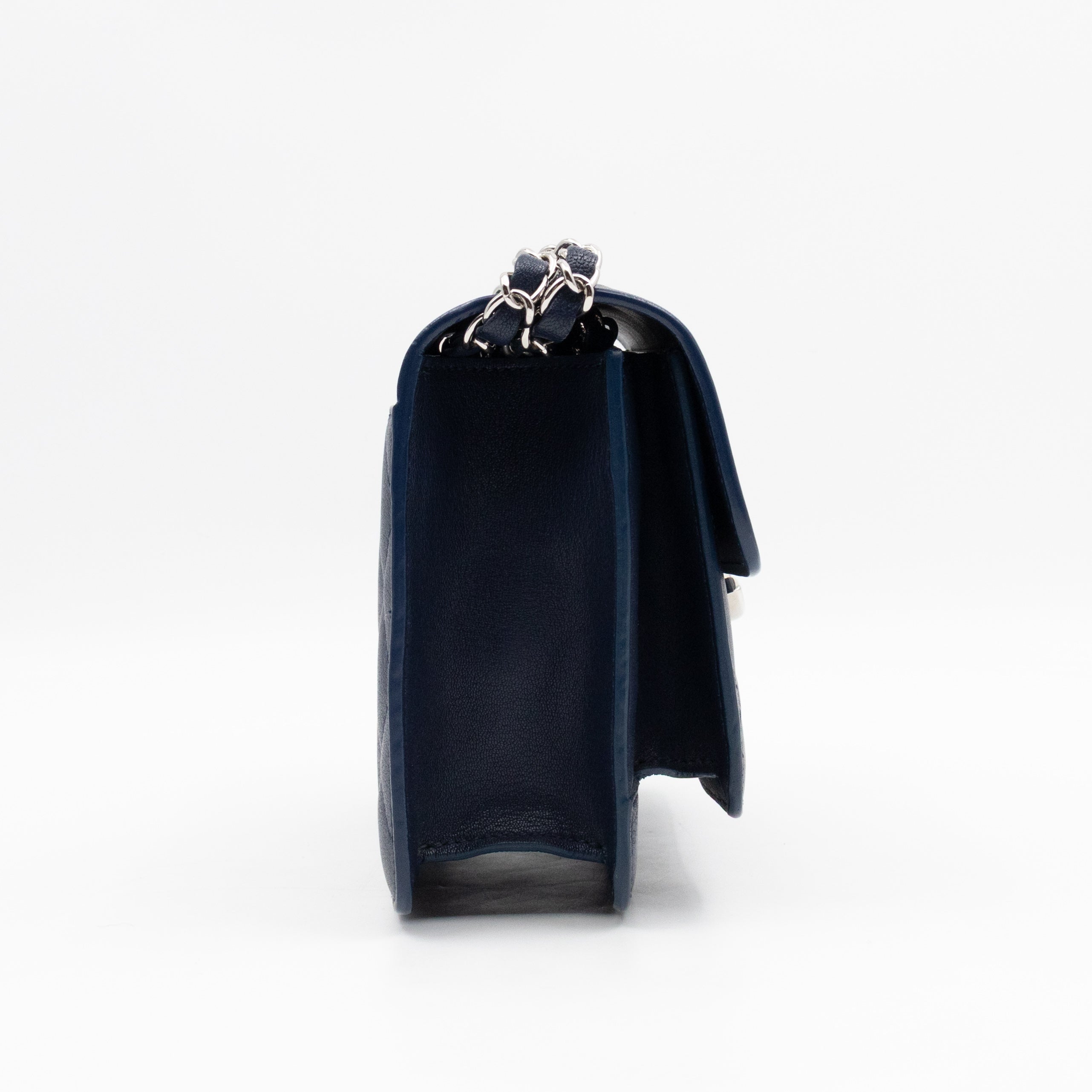 CC Box Flap Bag Blue Leather