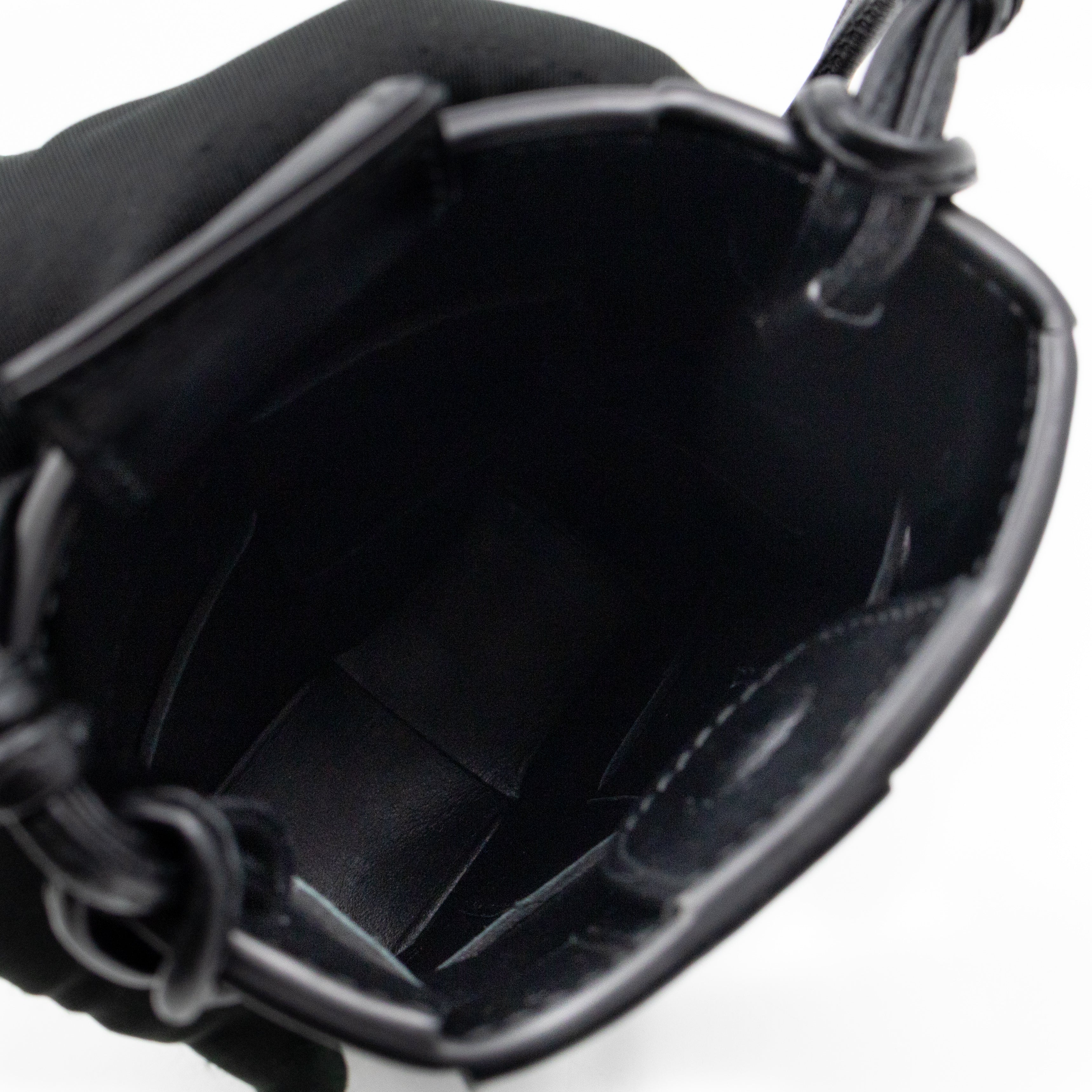 Cassette Phone Pouch Black Maxi Intrecciato Leather