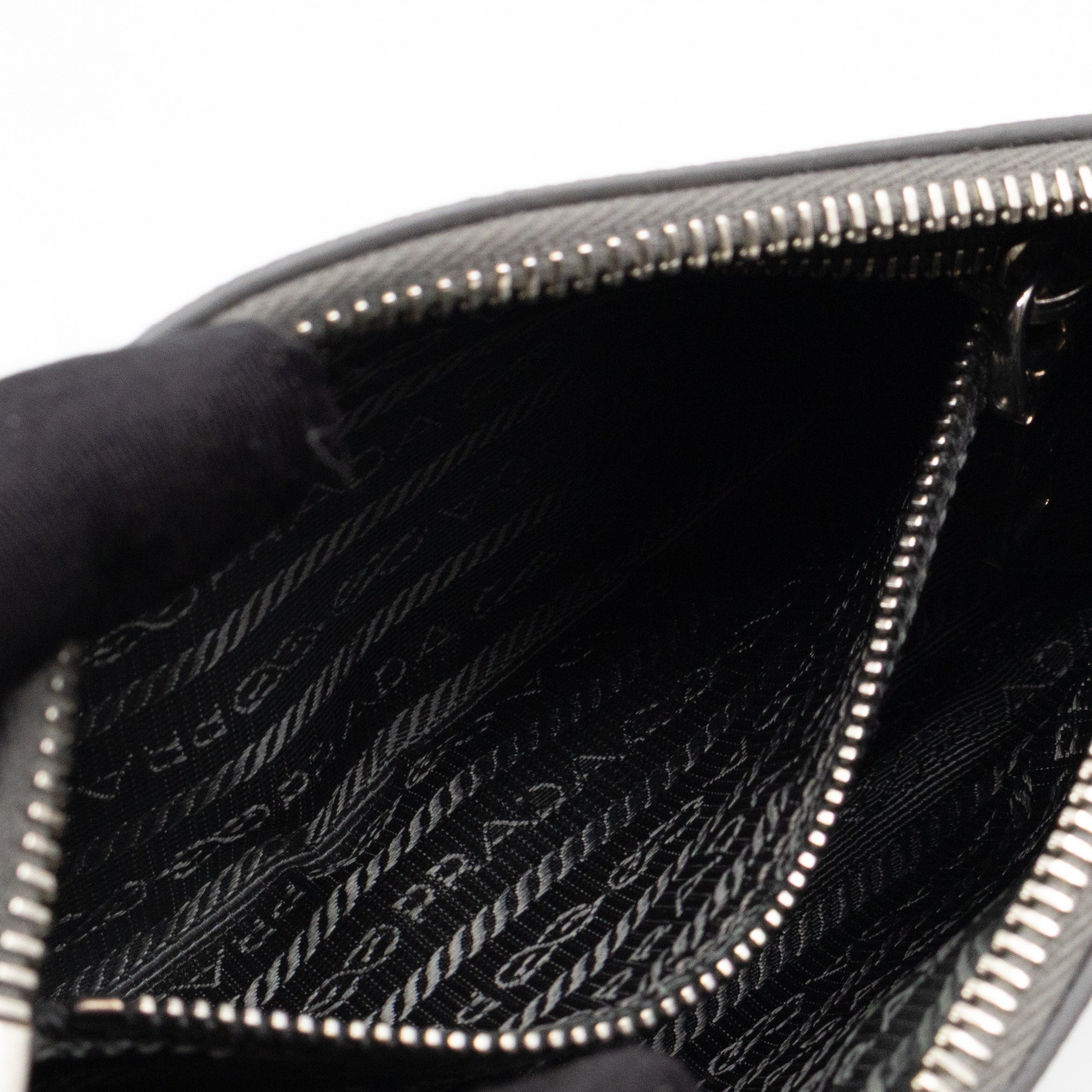 Small Pouch Grey Saffiano Leather