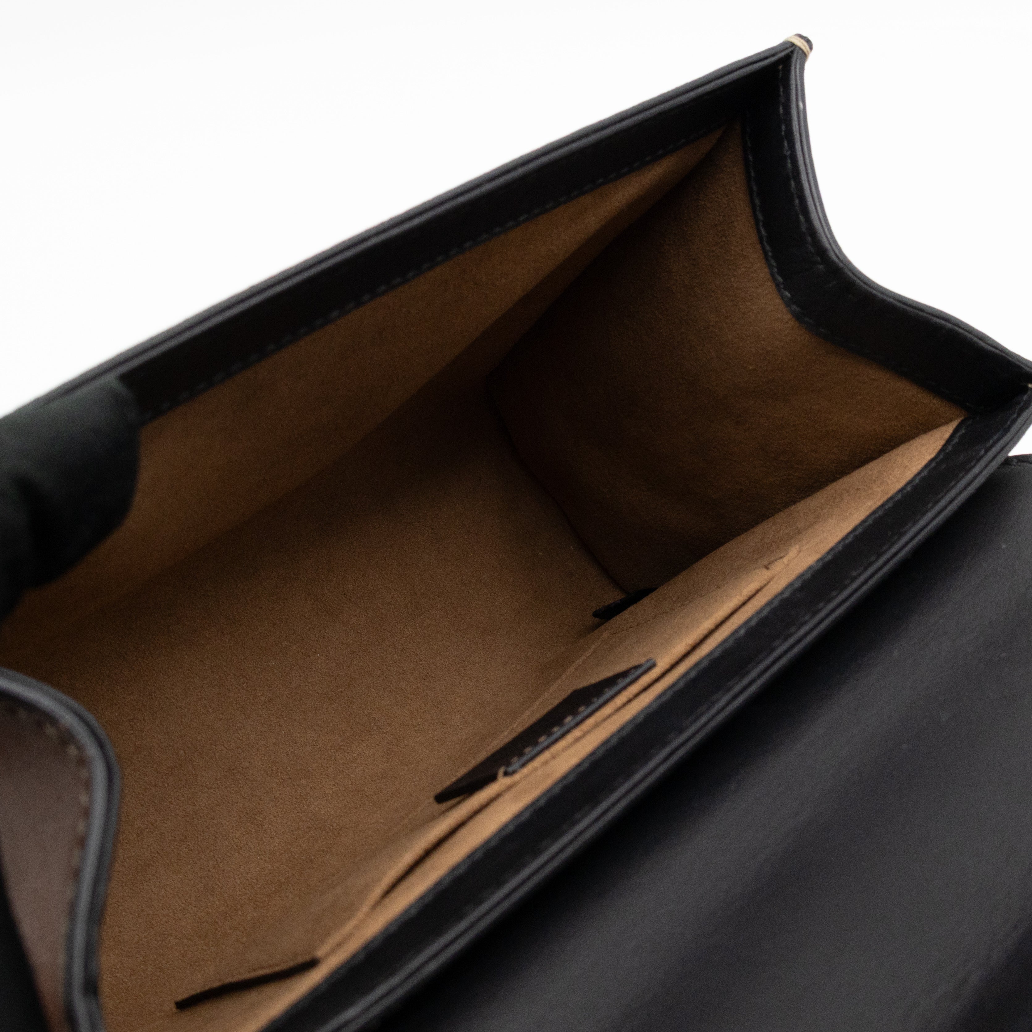 Padlock Flap Bag Small GG Supreme Black Leather