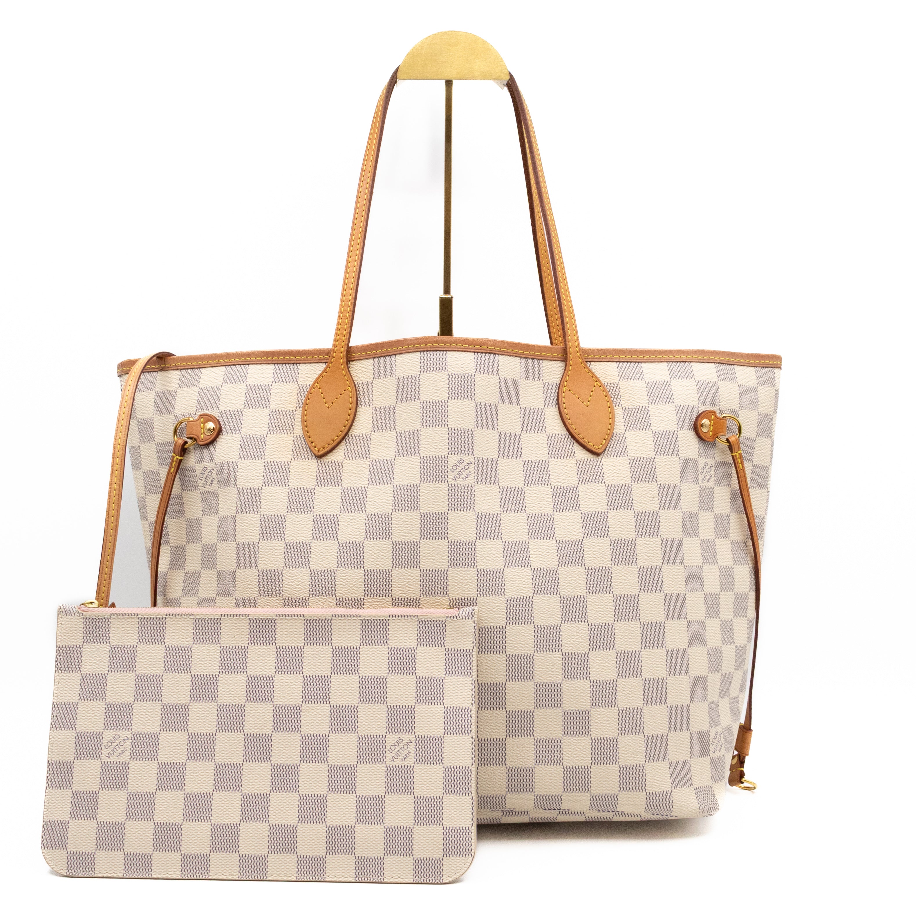 Neverfull MM with Pochette Damier Azur