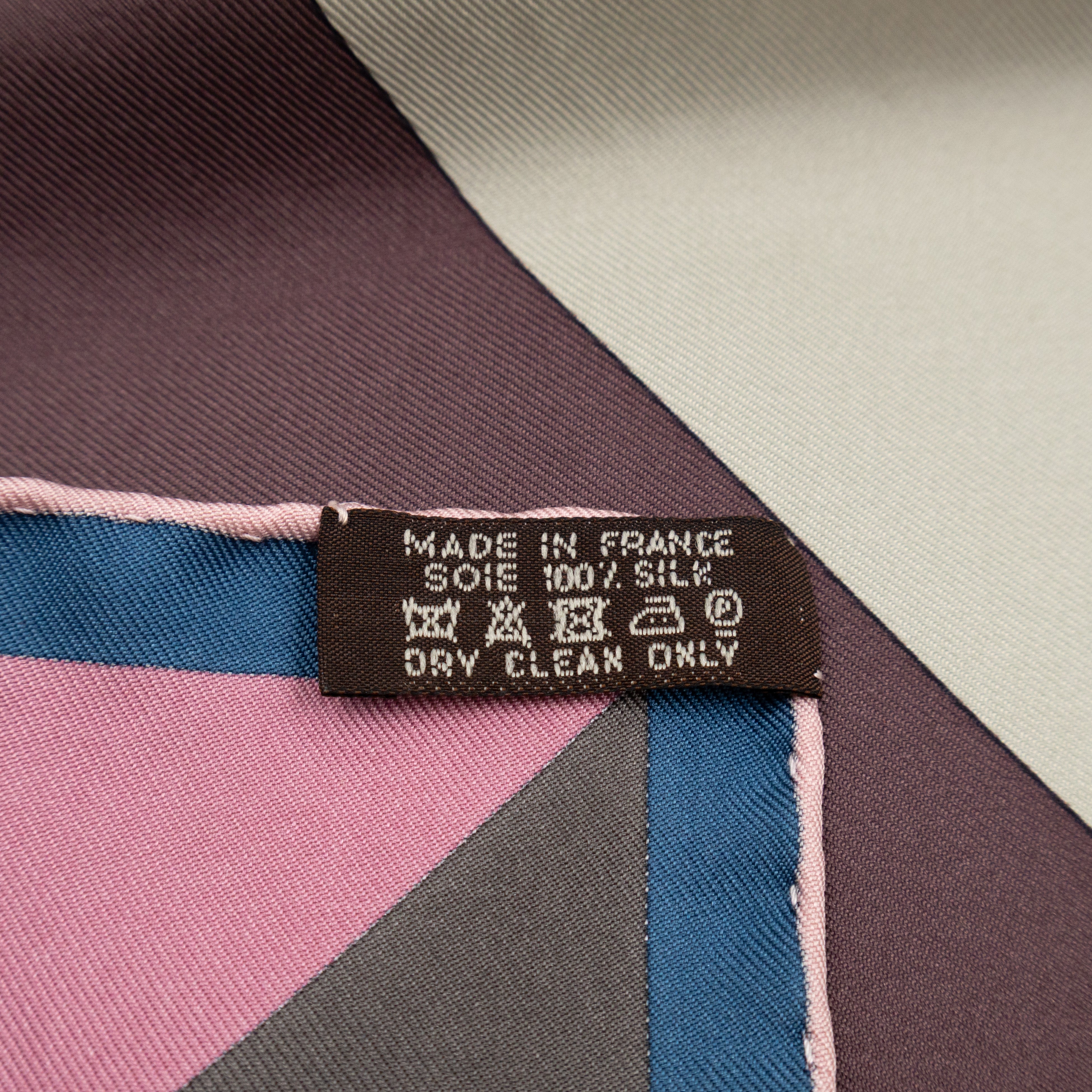 Silk Scarf 90 New Hermes Perspective Cavaliere Pink