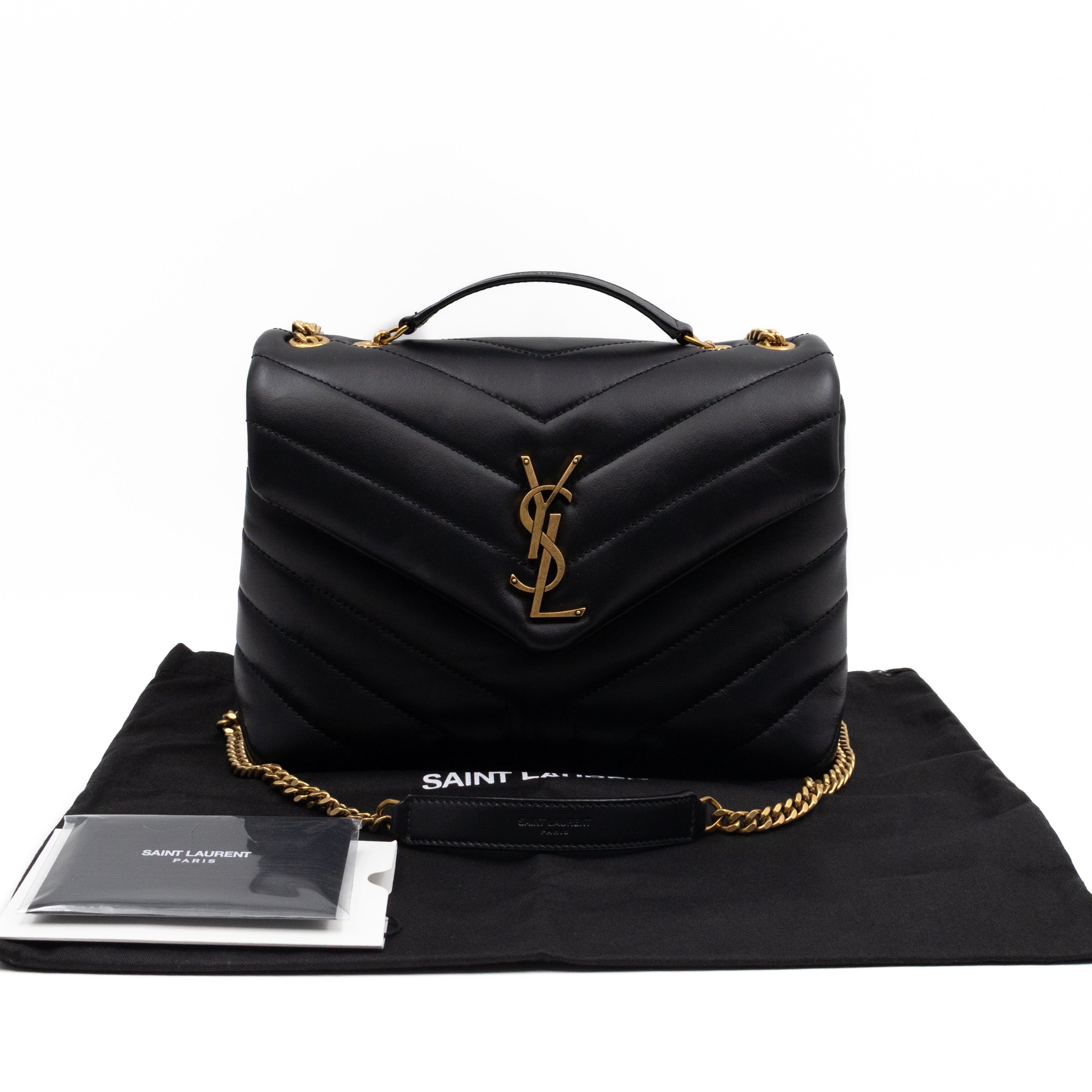 Loulou Small Black Leather