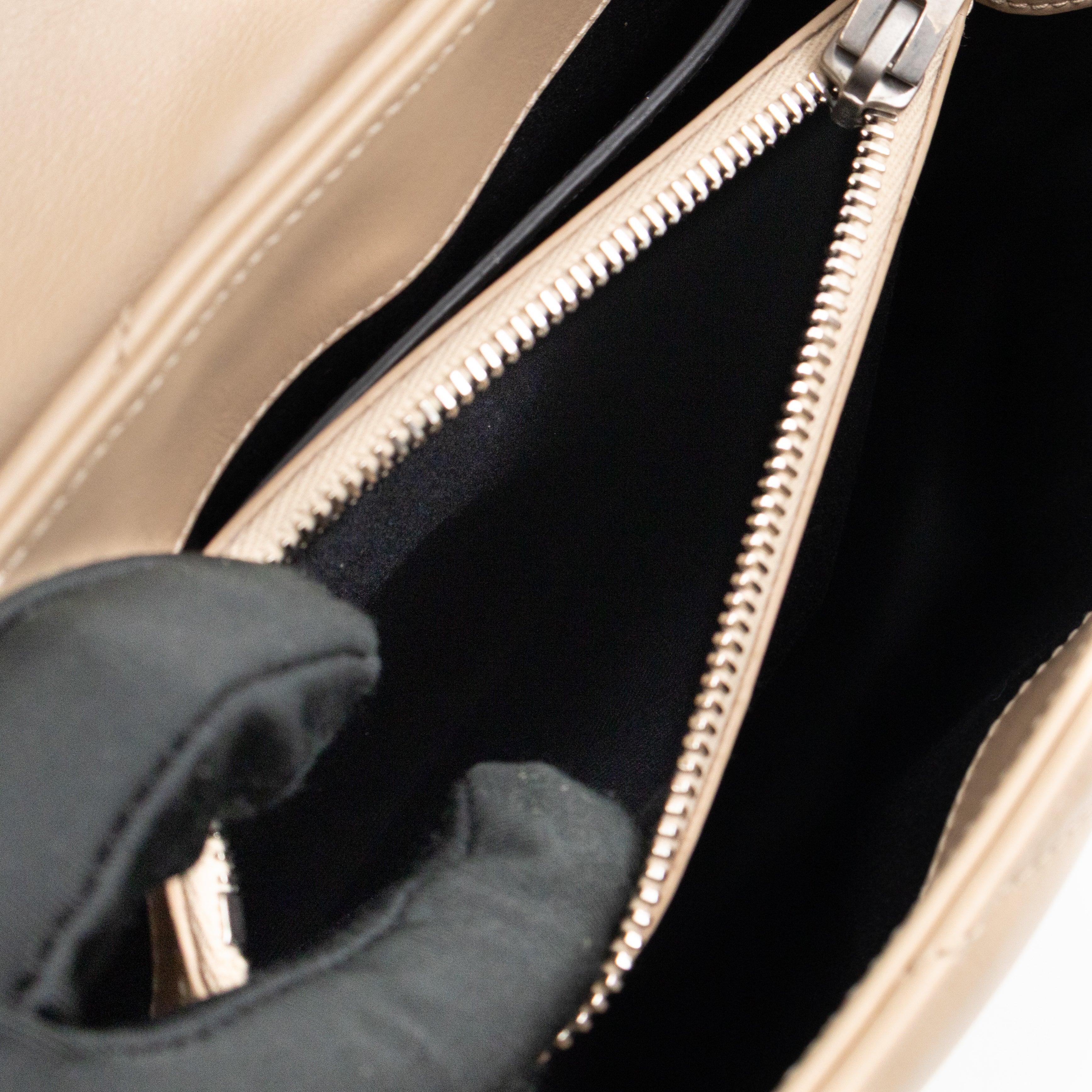 Loulou Small Beige Leather