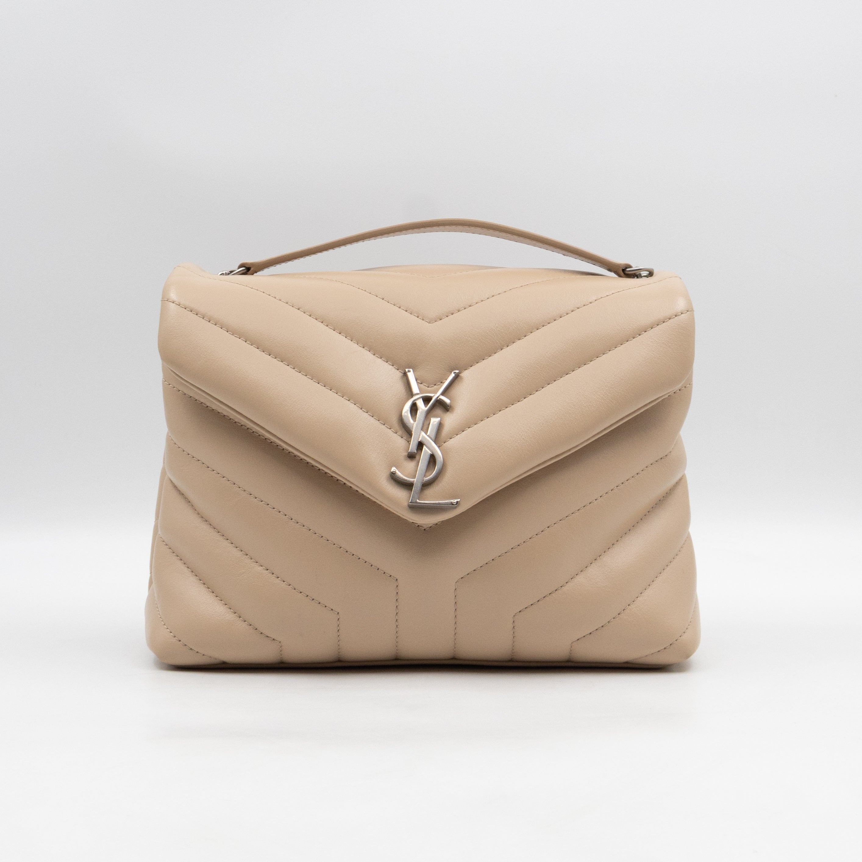 Loulou Small Beige Leather