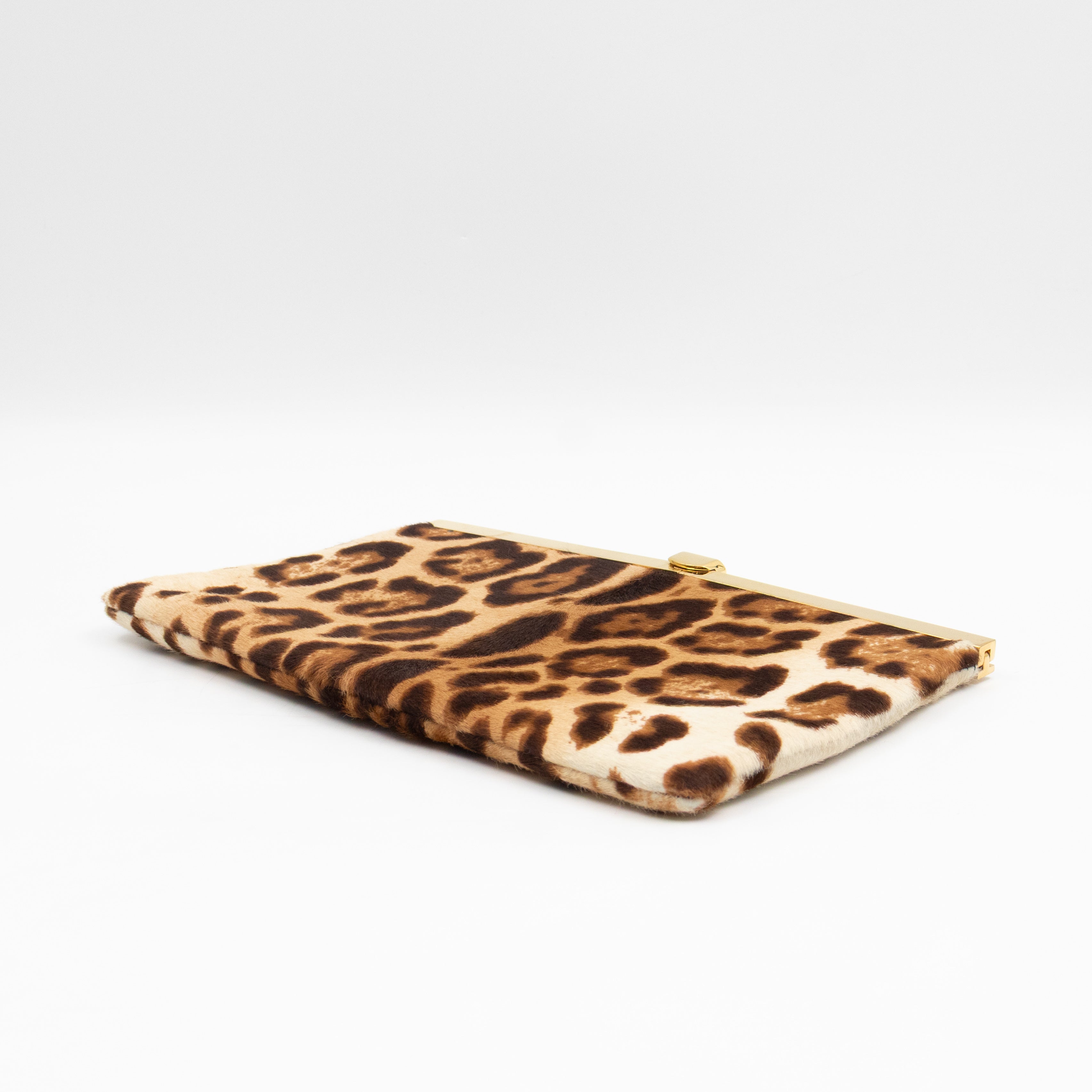 Chain Clutch Ponyhair Leopard