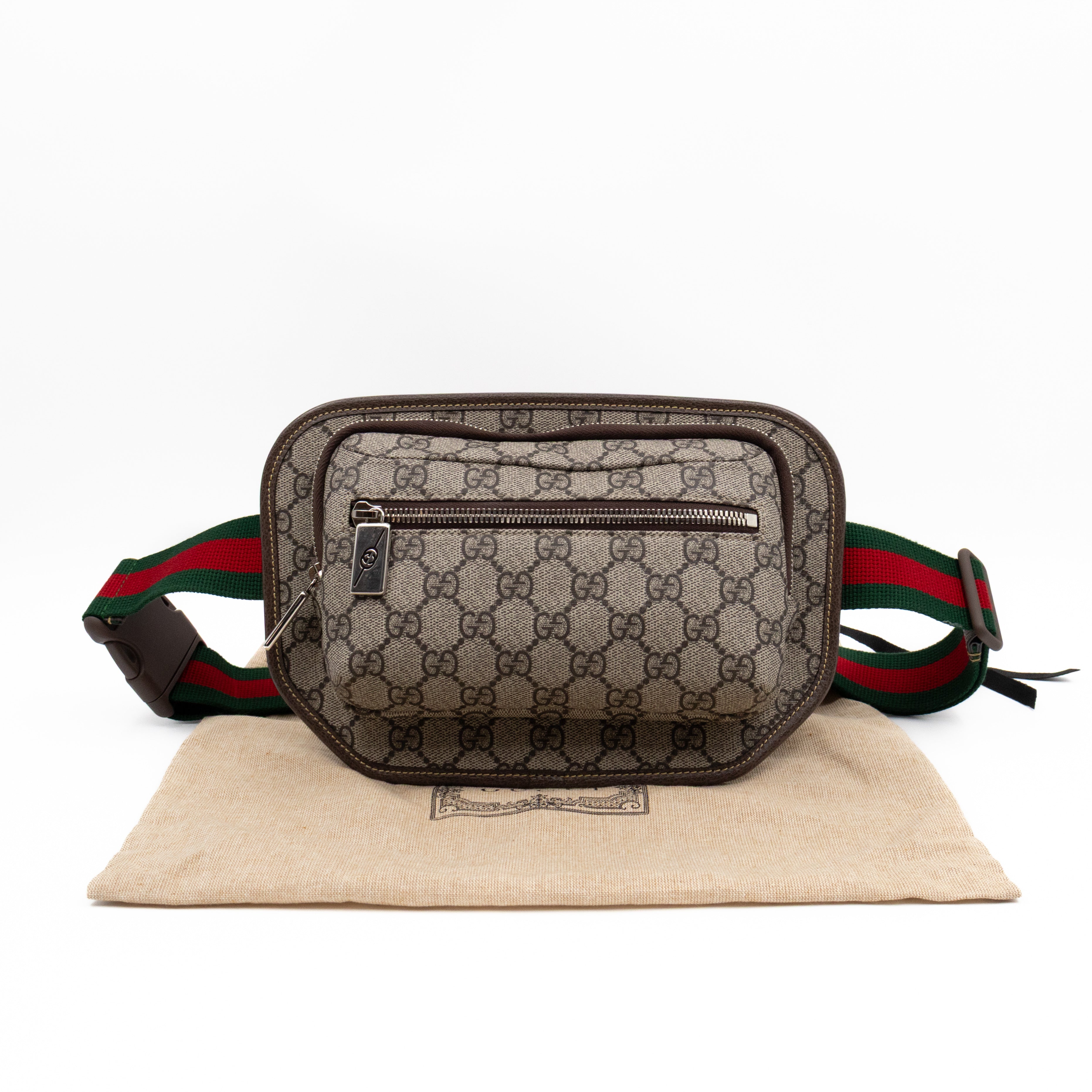 Waist Bag GG Supreme Brown Leather
