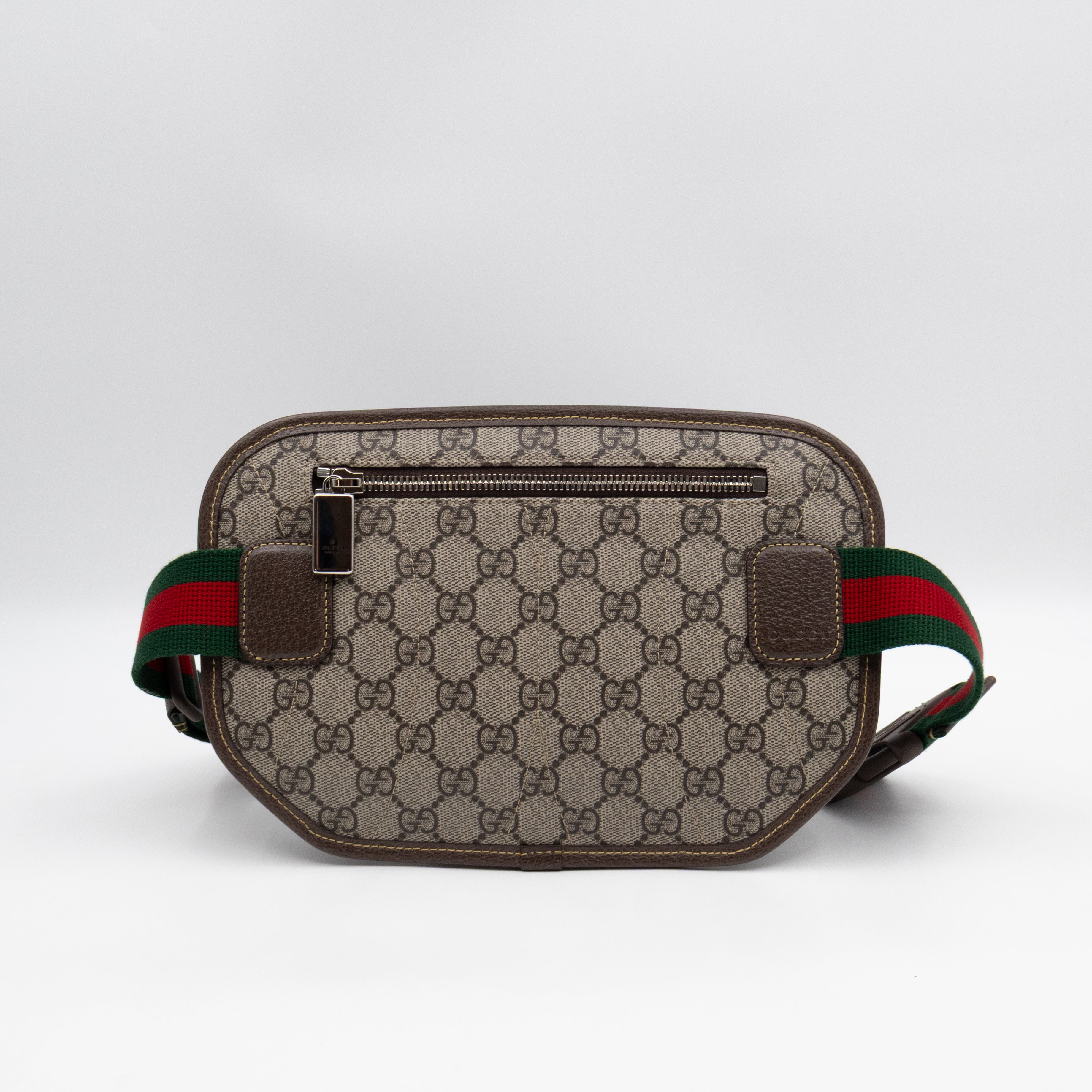Waist Bag GG Supreme Brown Leather