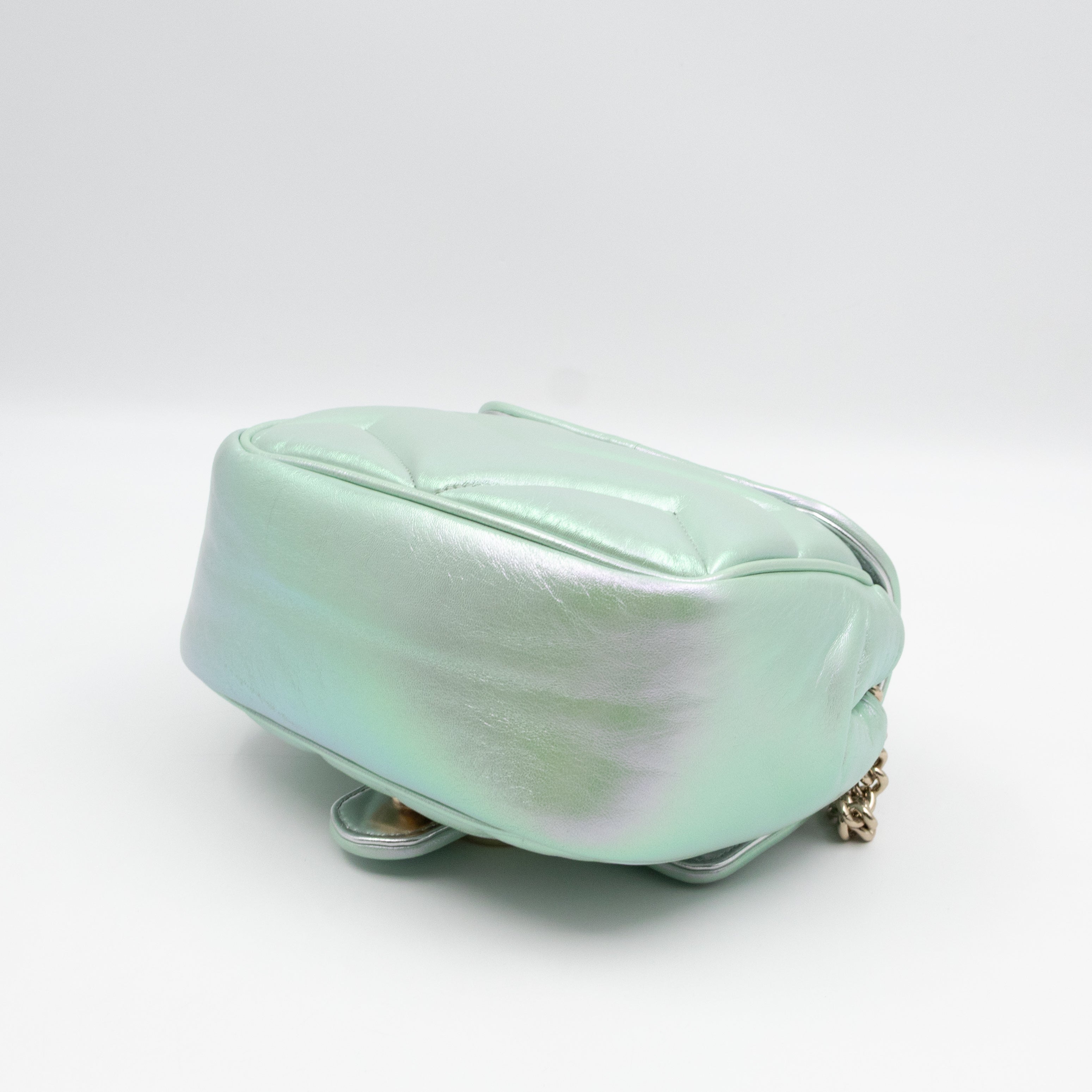 GG Marmont Mini Flap Bag Green Iridescent