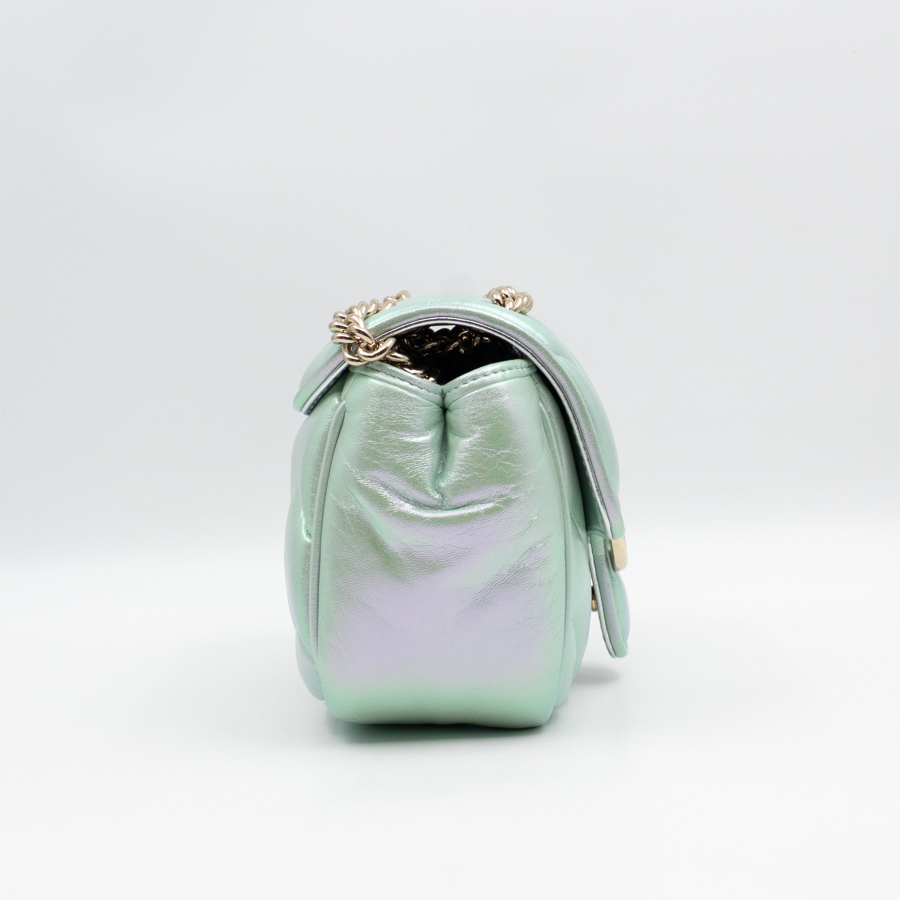 GG Marmont Mini Flap Bag Green Iridescent