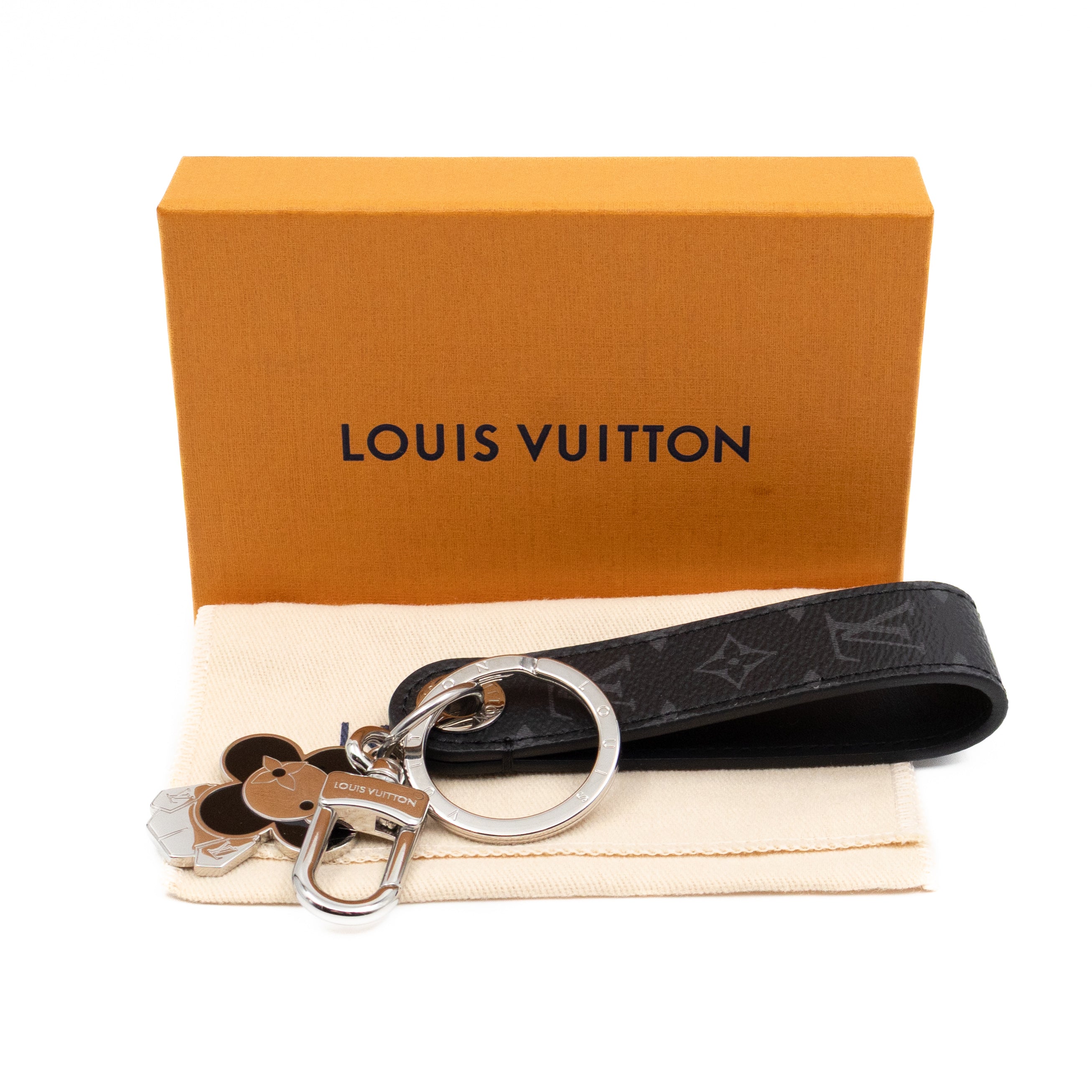 Vivienne Dragonne Key Holder & Bag Charm Monogram Eclipse