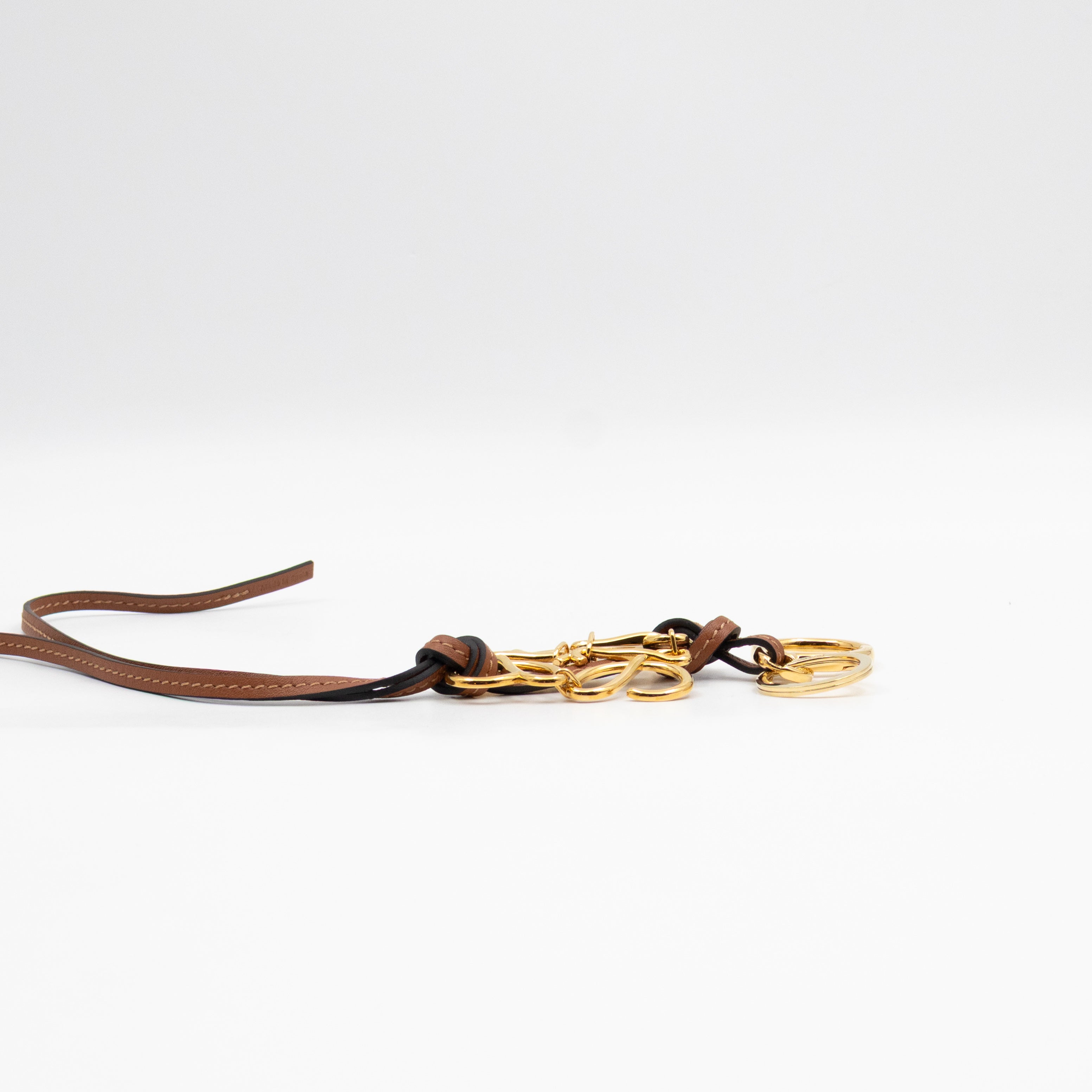 Anagram Charm Tan Calfskin Leather