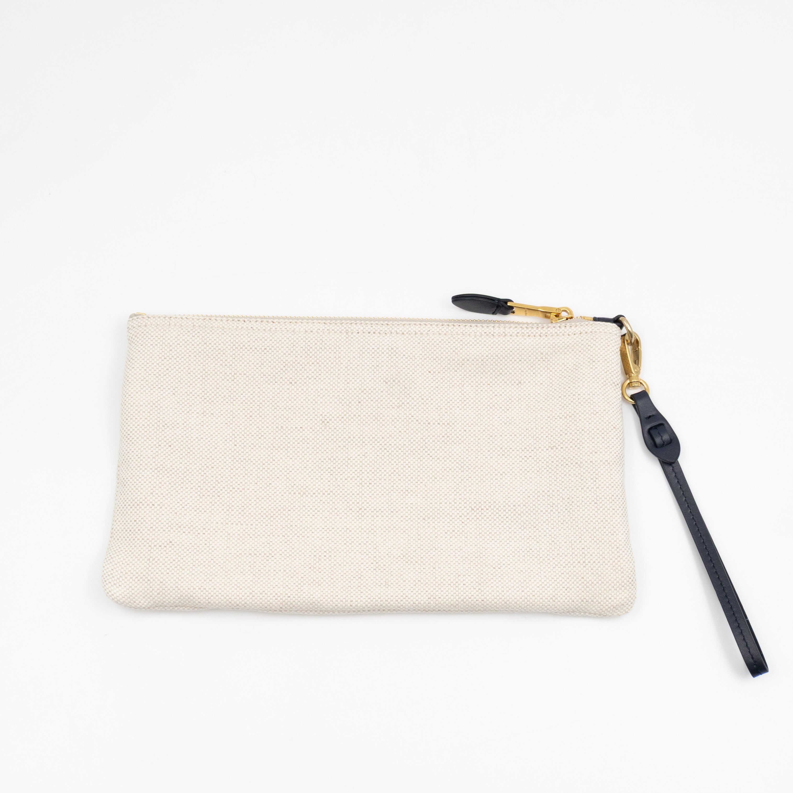 Logo Pouch White Canvas