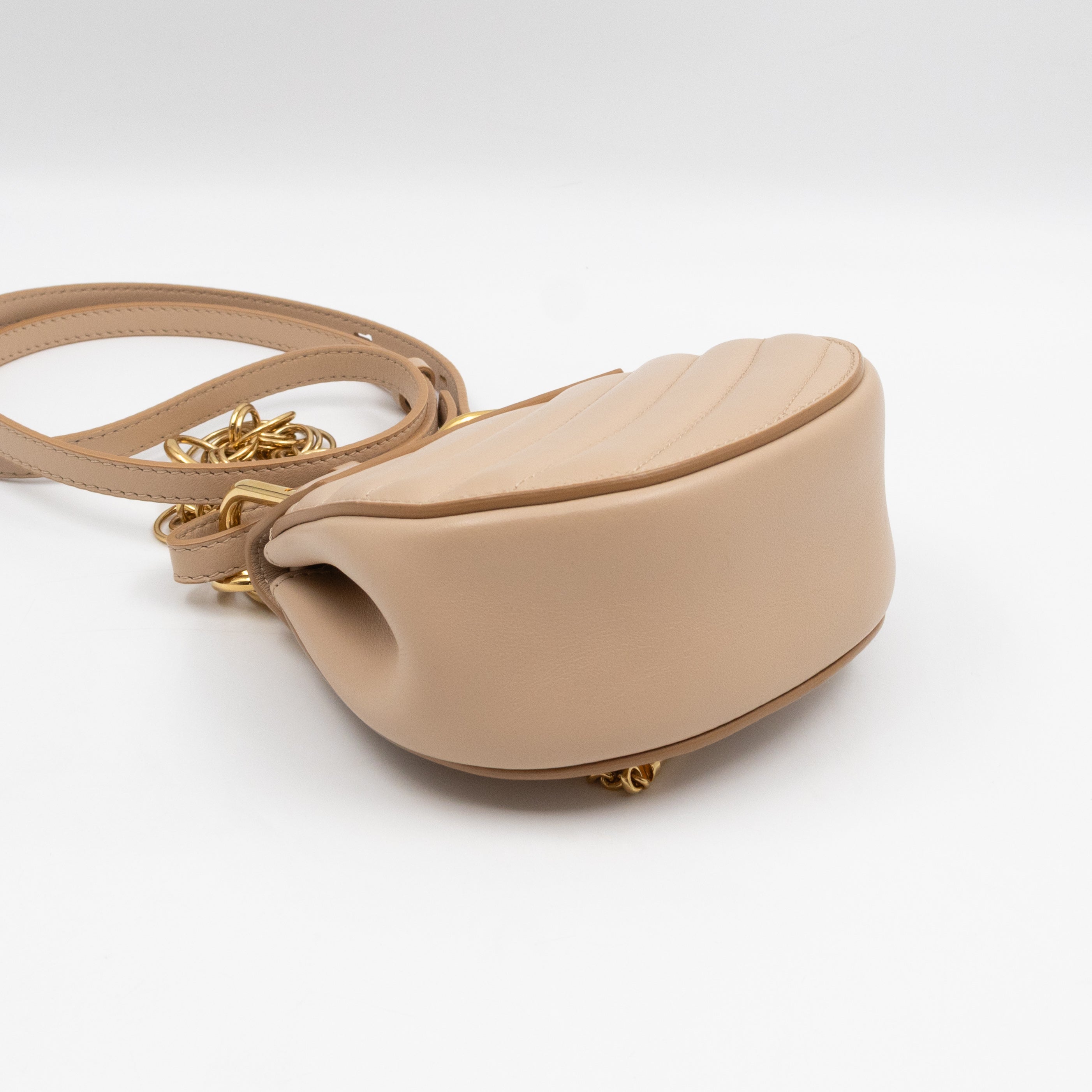 Nano Drew Rose Beige Leather