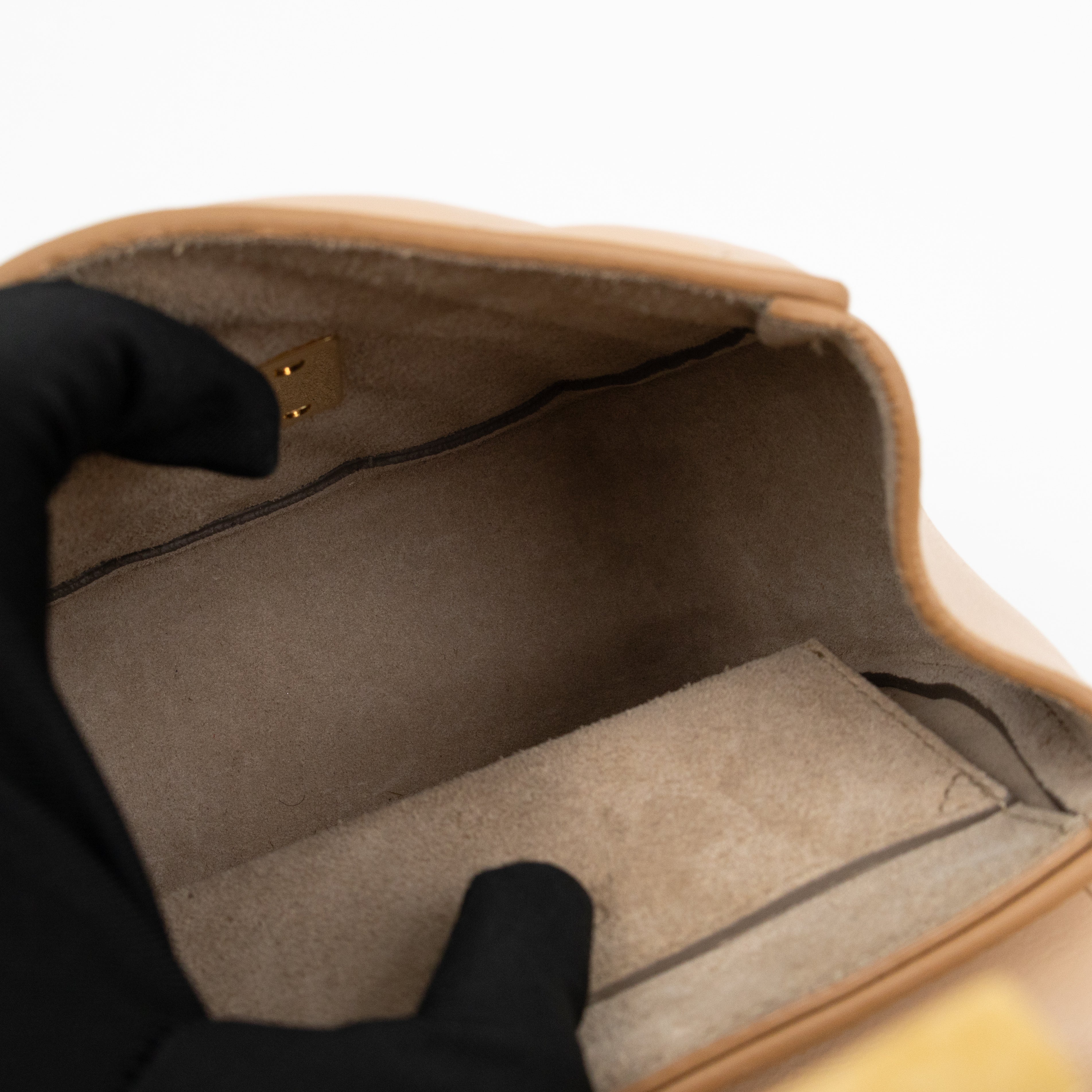 Nano Drew Rose Beige Leather