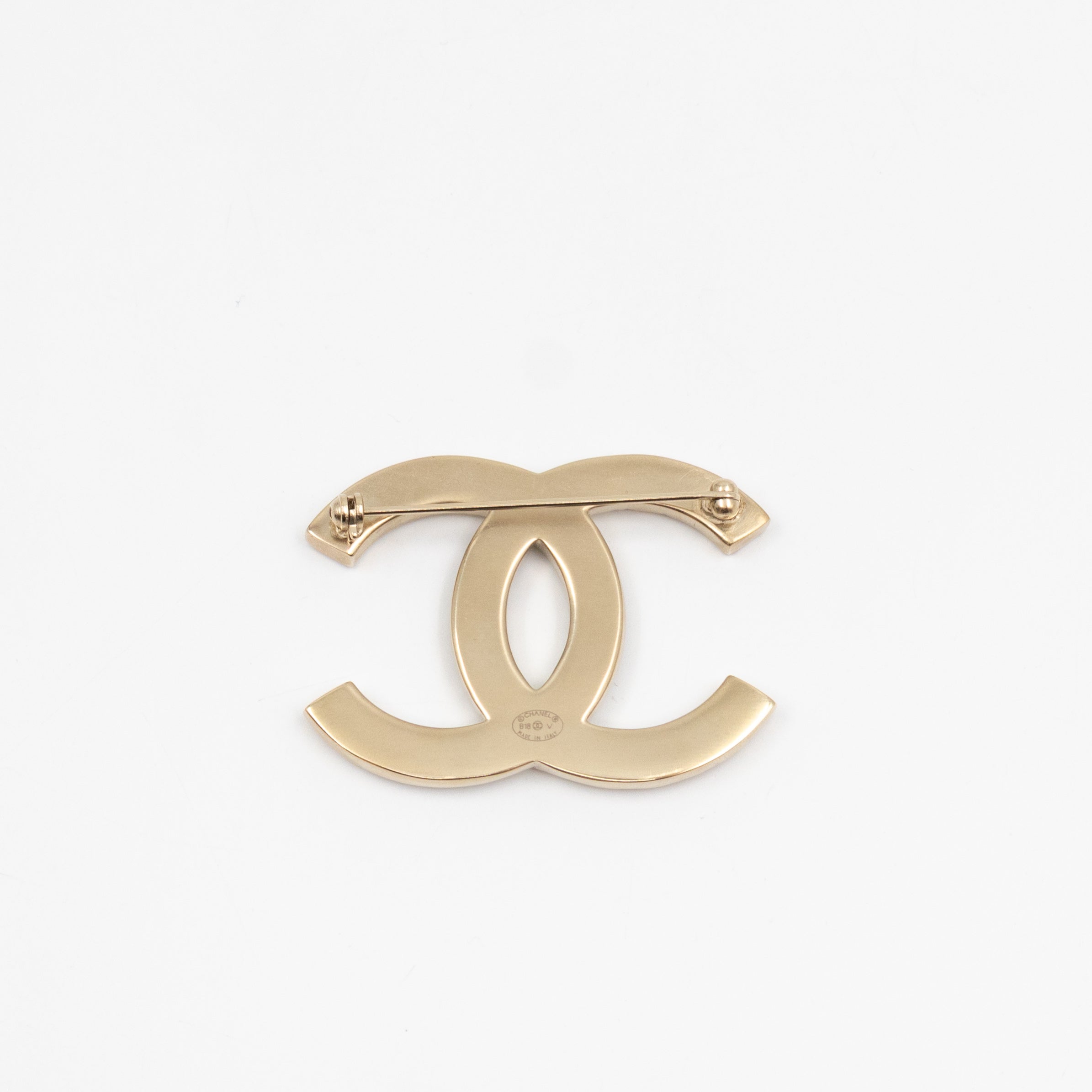 CC Brooch Crystal Light Gold