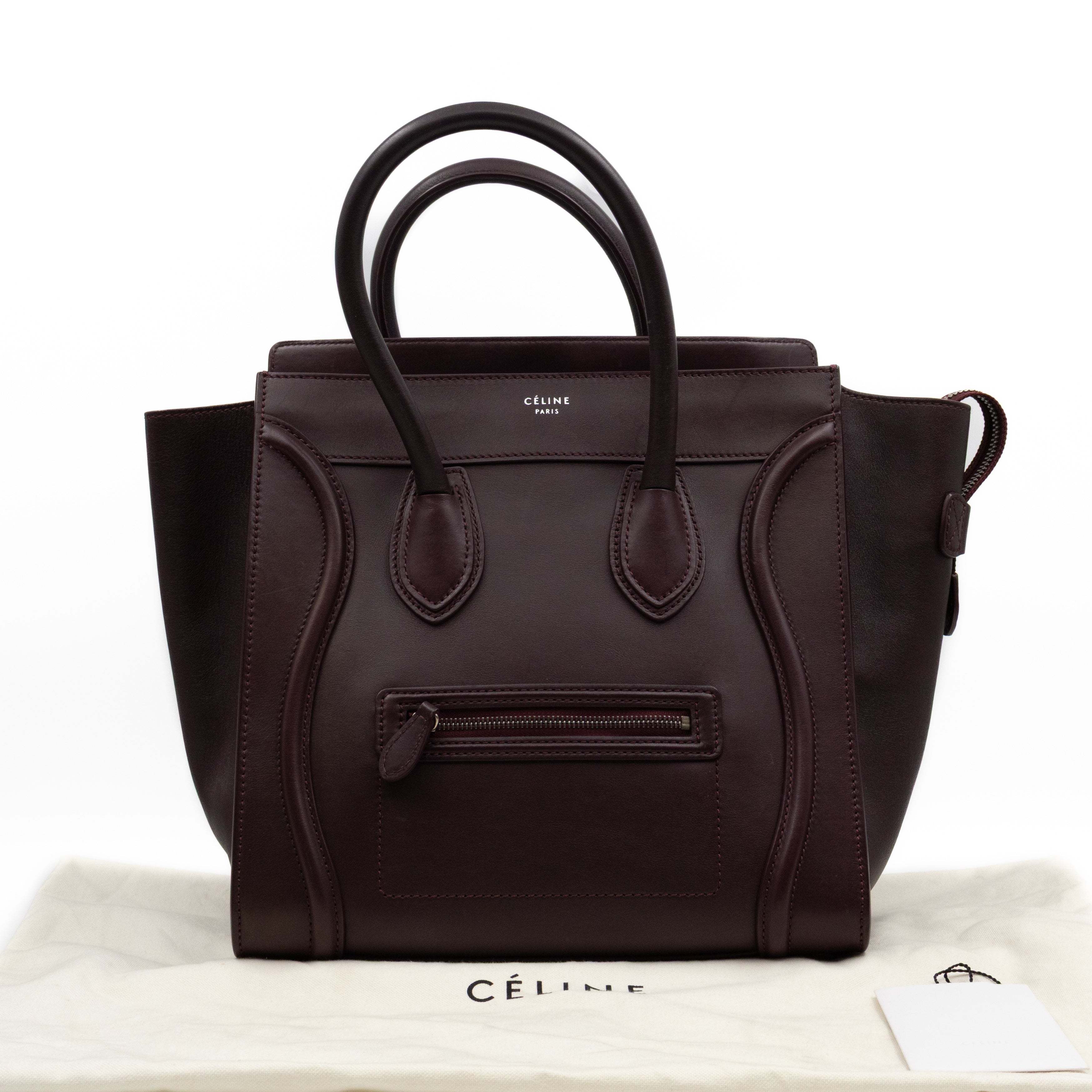 Mini Luggage Burgundy Leather