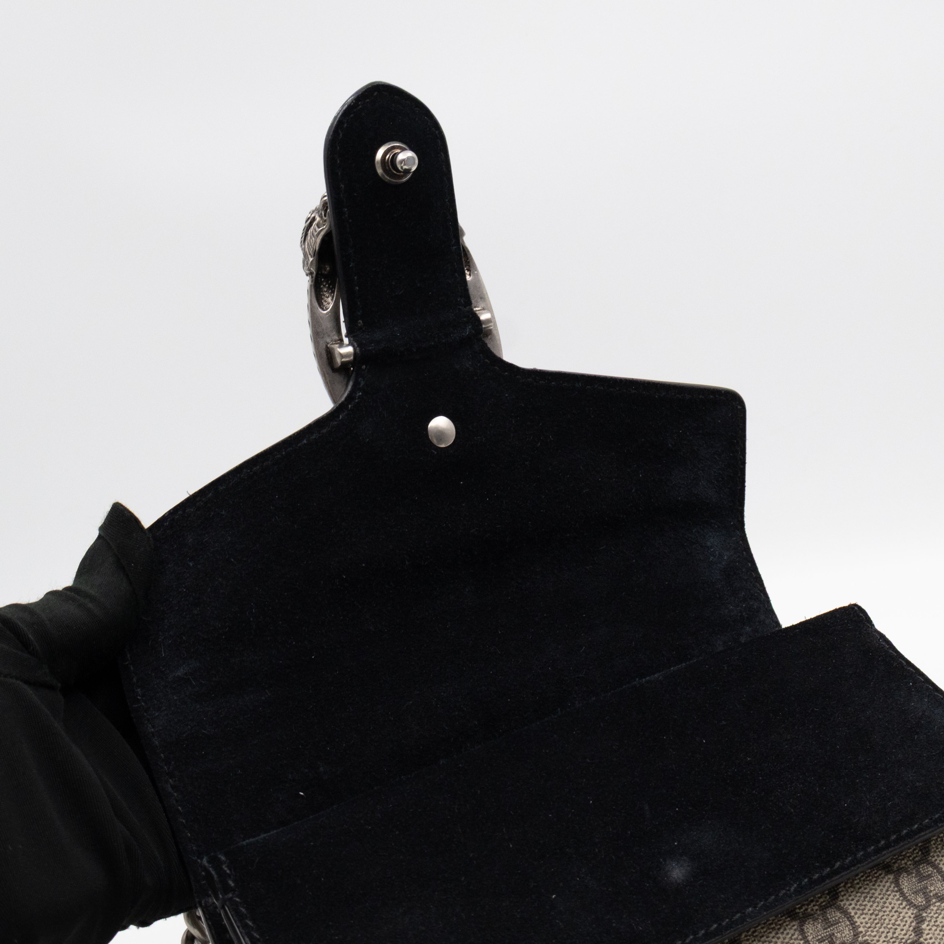 Dionysus Mini GG Supreme Black Suede