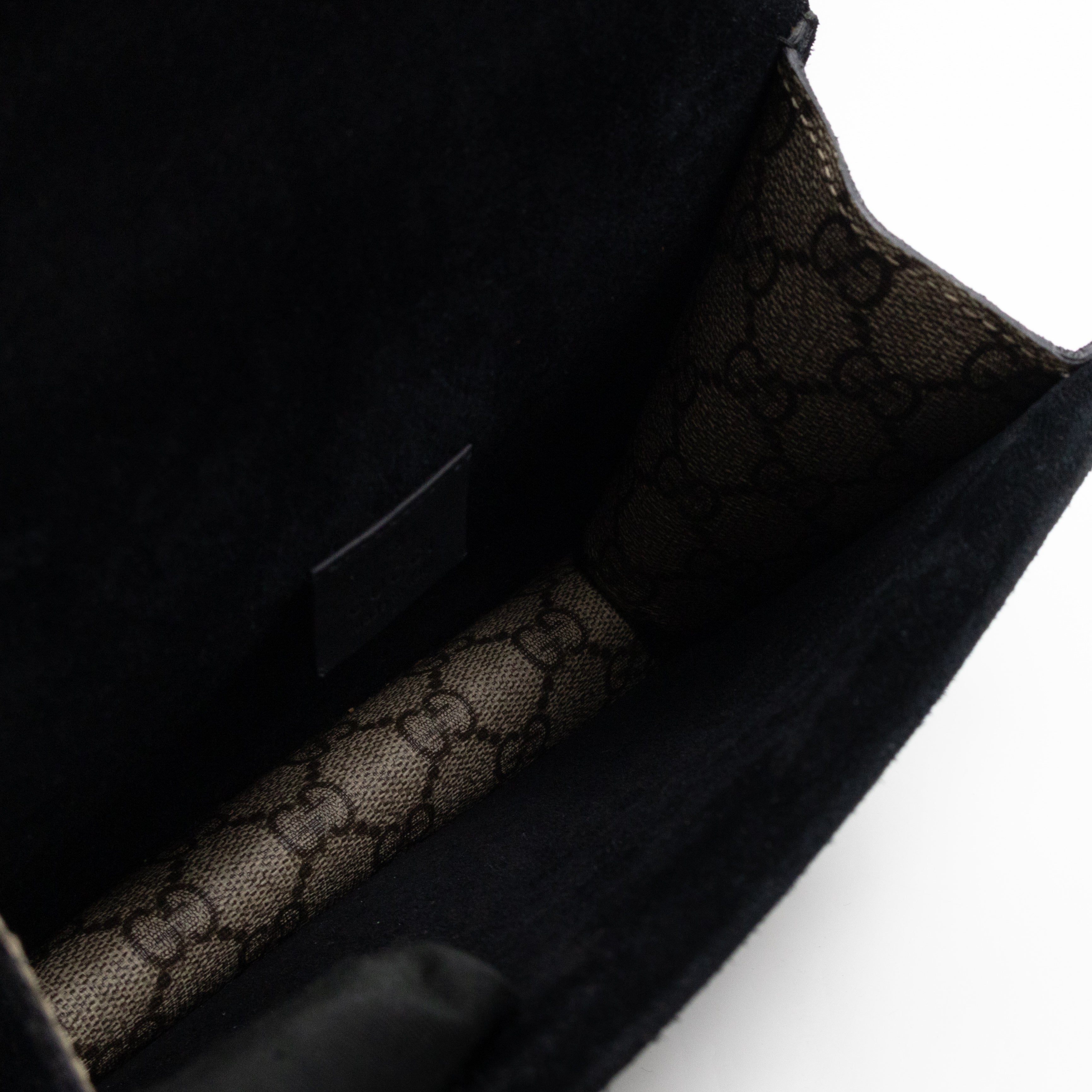 Dionysus Mini GG Supreme Black Suede
