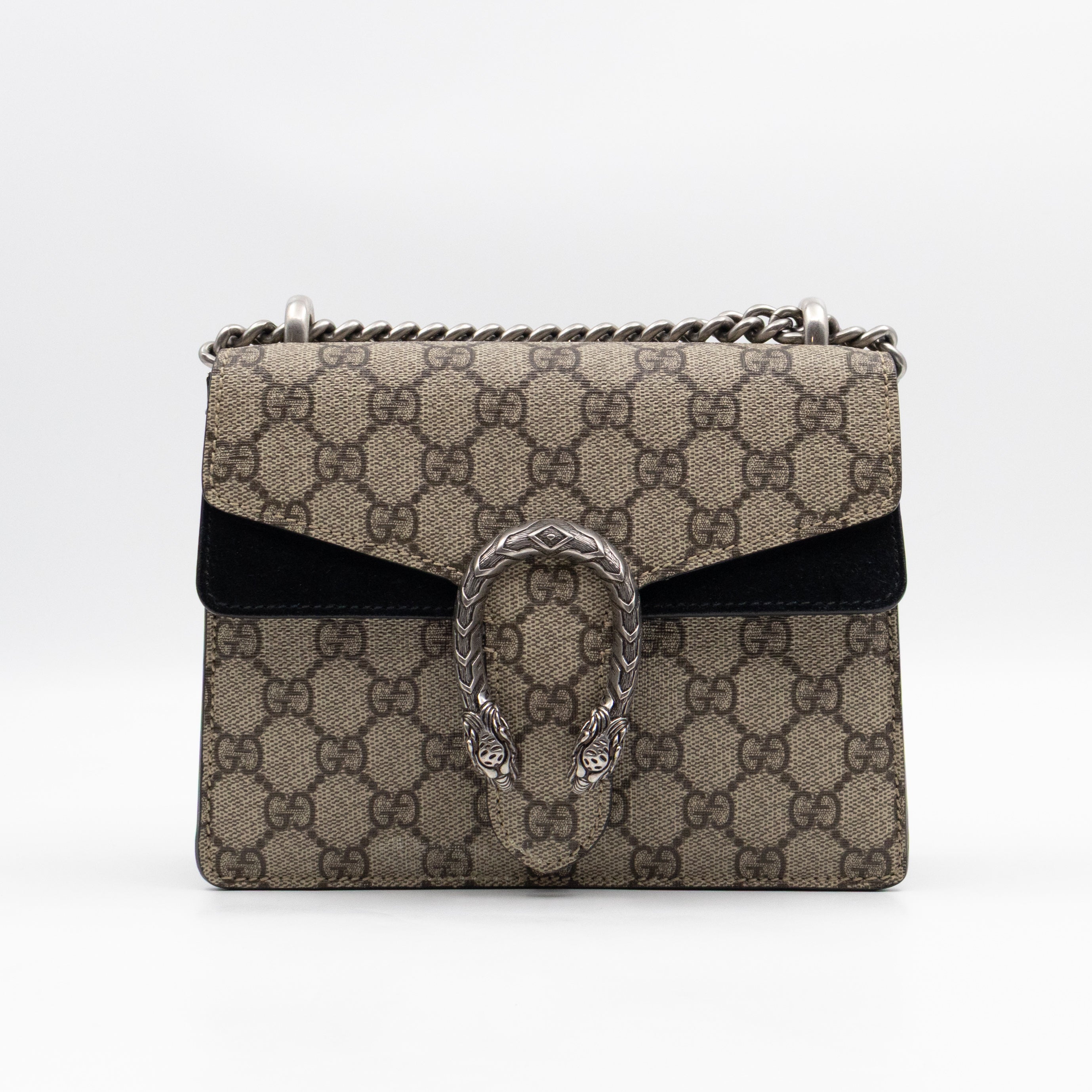 Dionysus Mini GG Supreme Black Suede