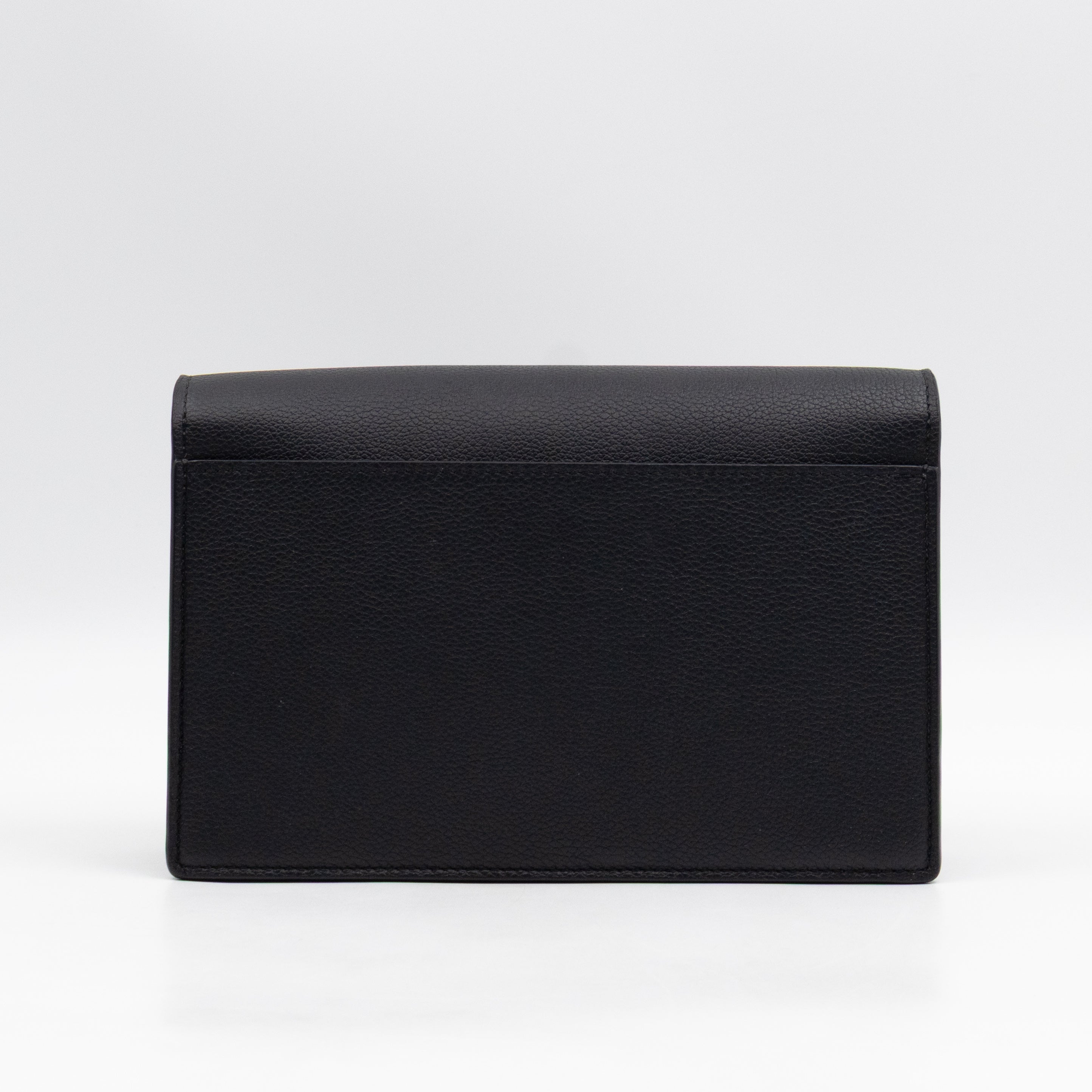 Mylockme Chain Pochette Black Leather
