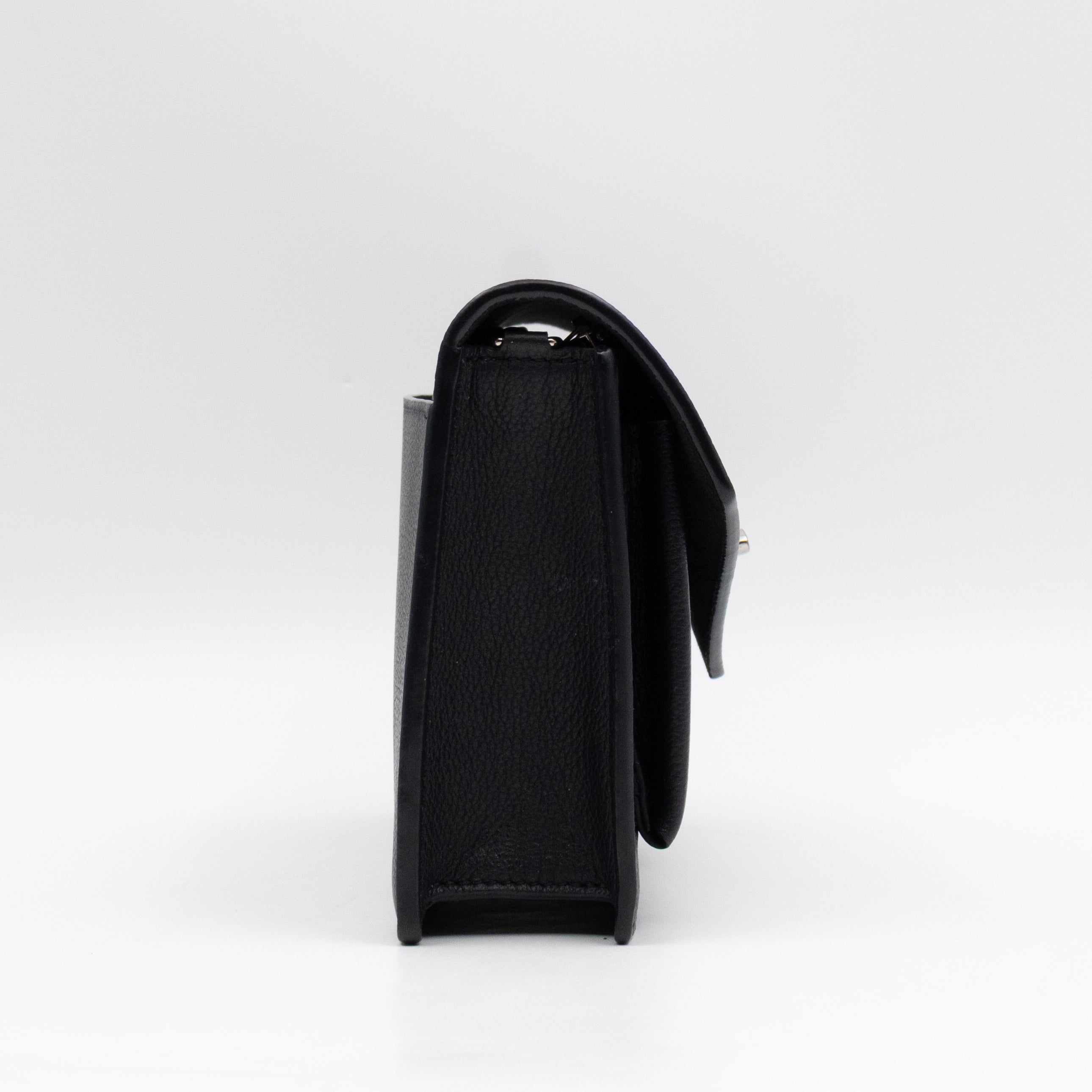 Mylockme Chain Pochette Black Leather
