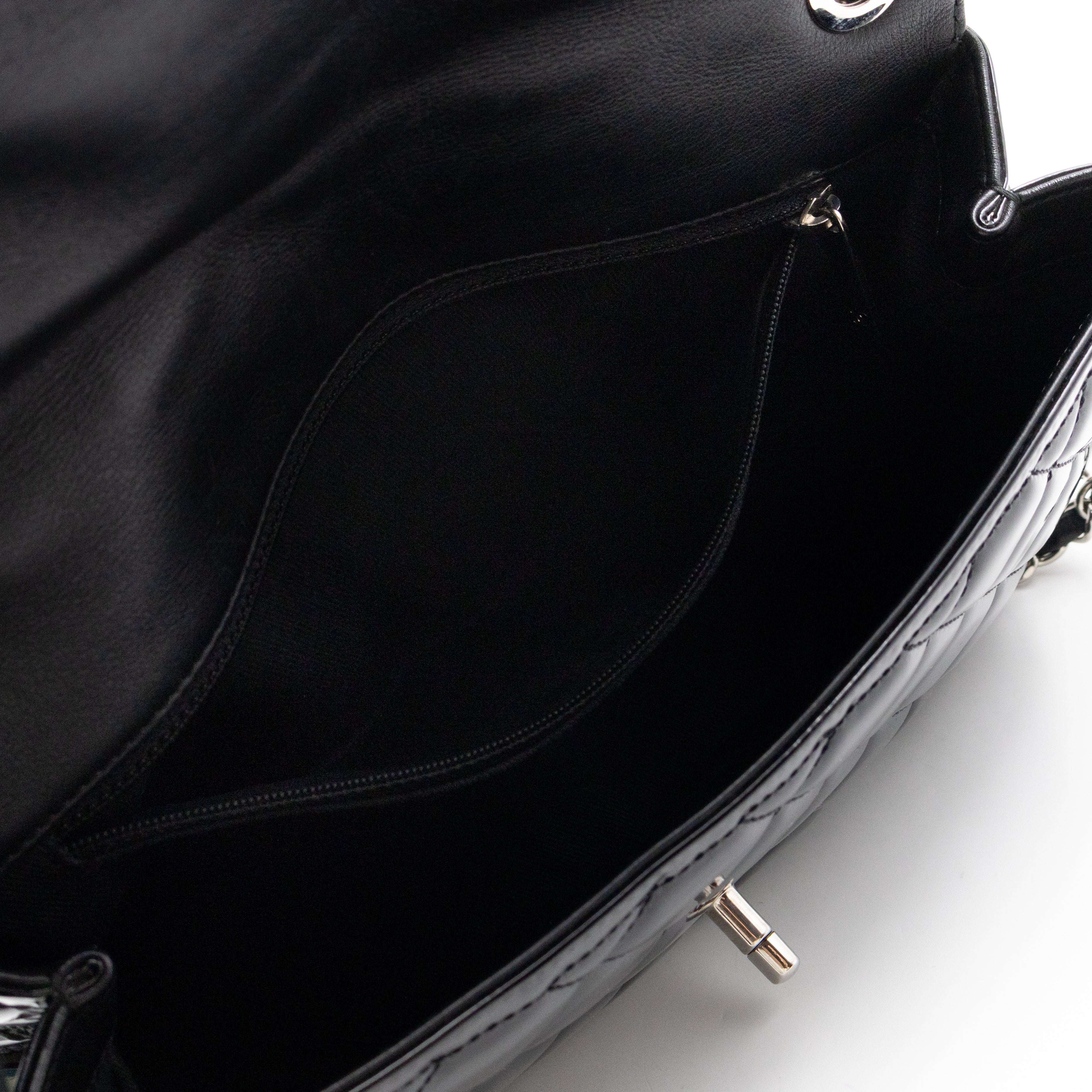 Coco Shine Single Flap Bag Black Patent Leather