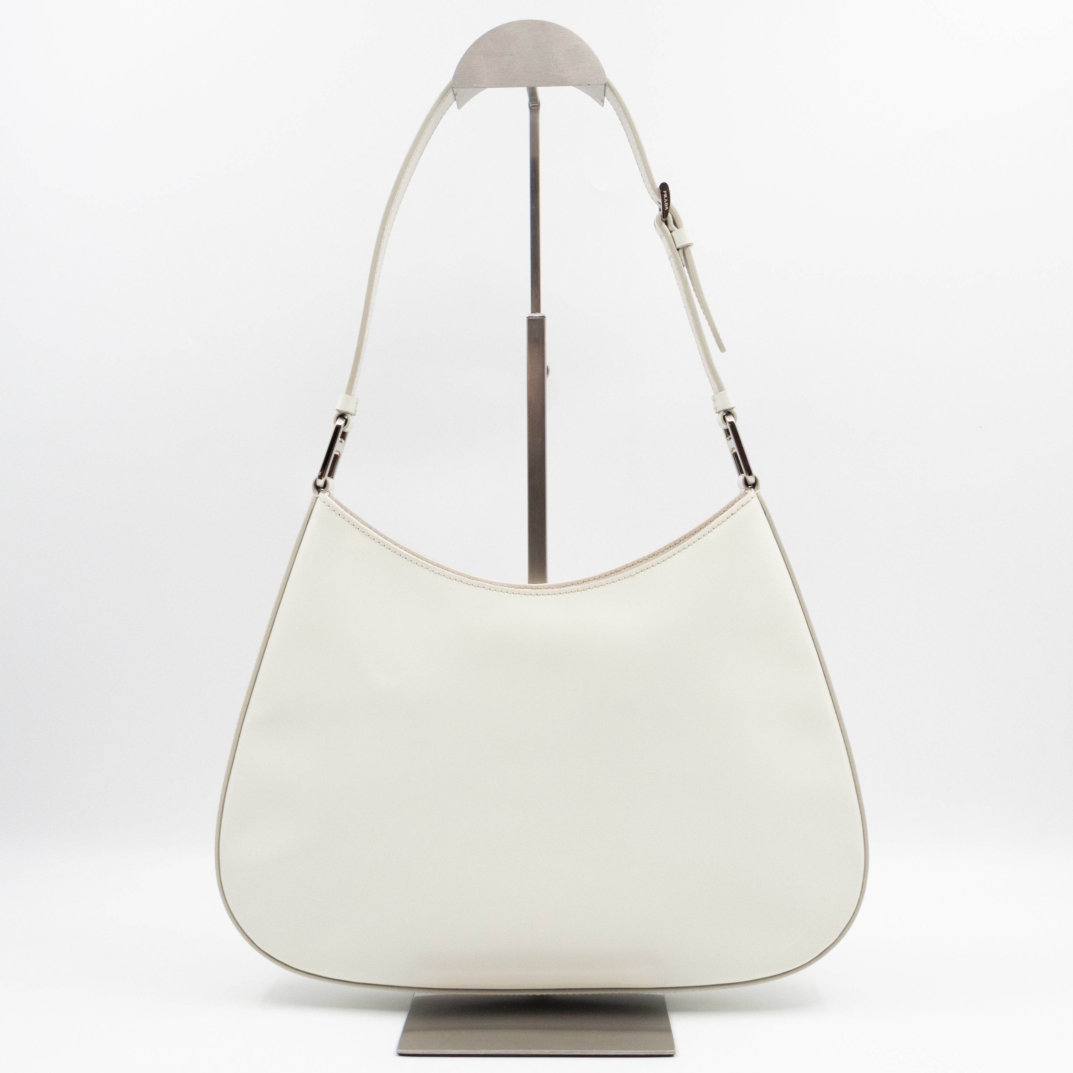 Cleo Shoulder Bag White Brushed Leather