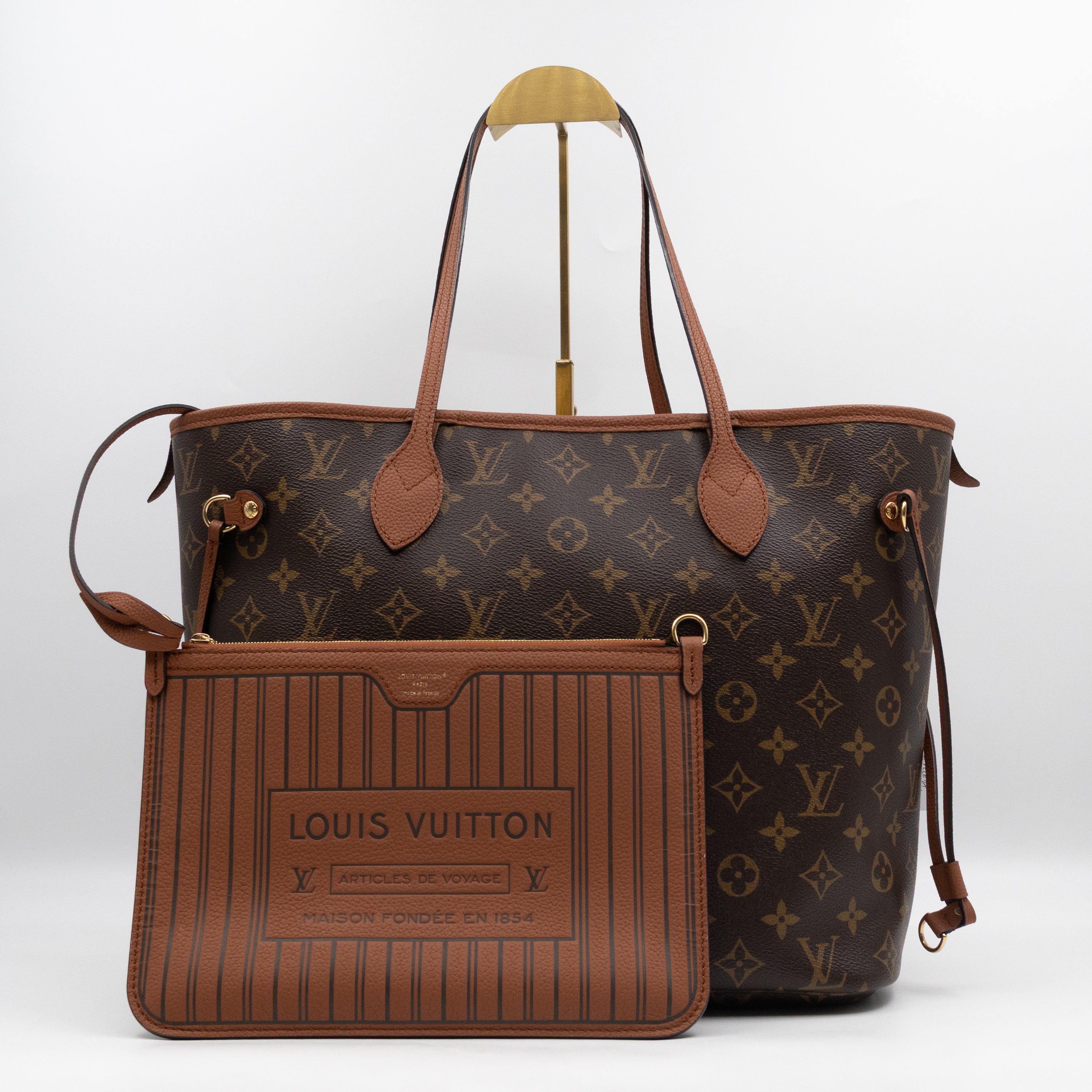 Neverfull MM Inside Out Monogram Canvas Tan Leather