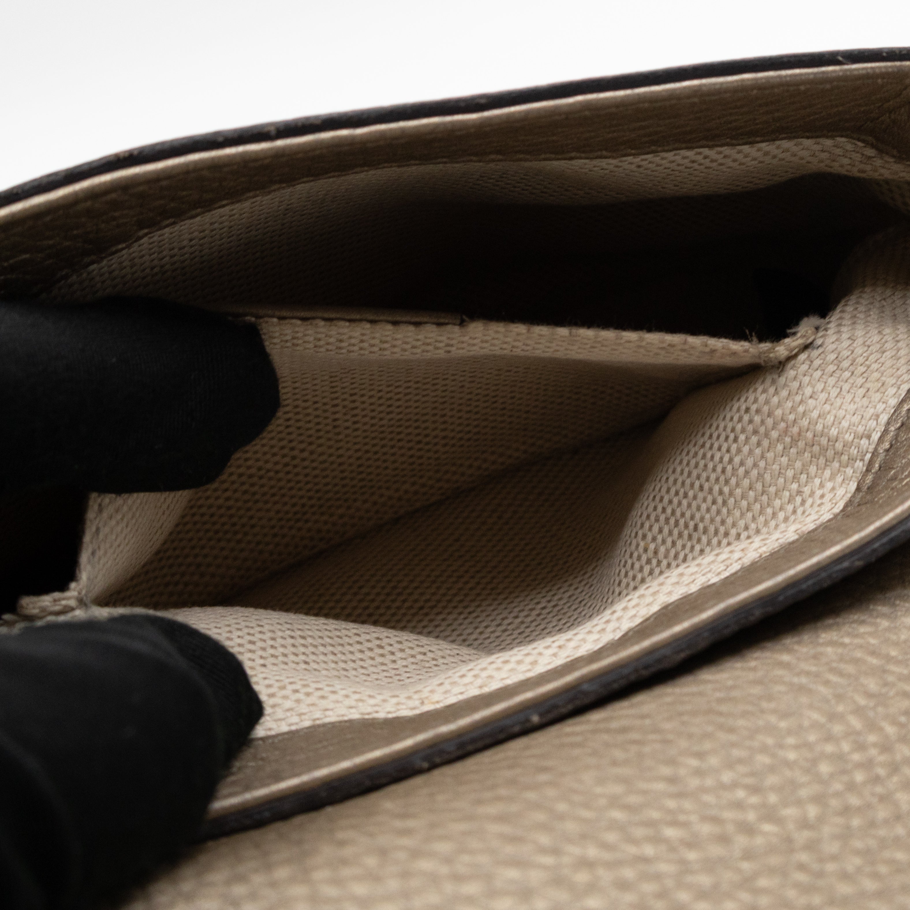 Mini Soho Flap Bag Champagne Leather