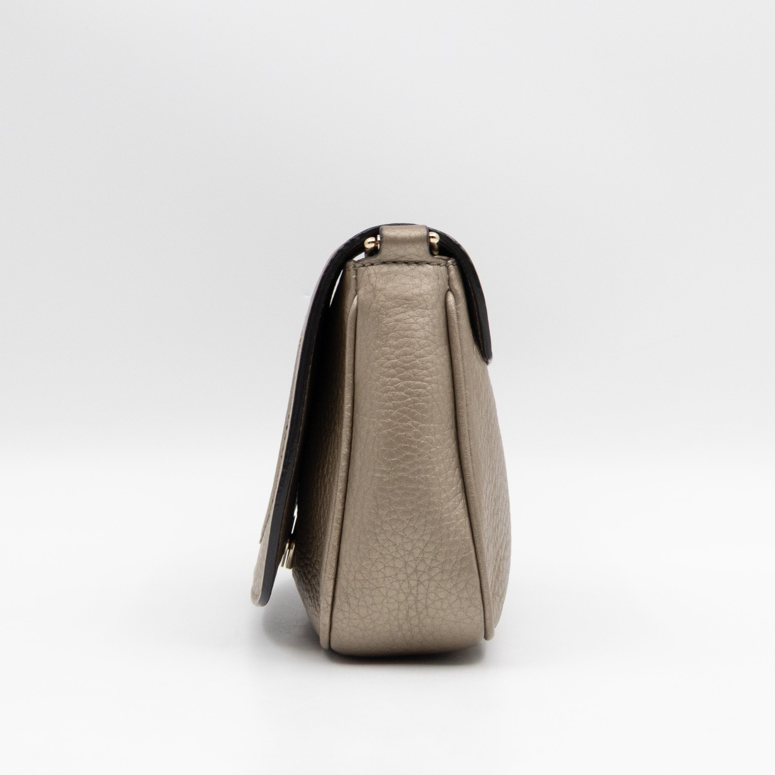 Mini Soho Flap Bag Champagne Leather