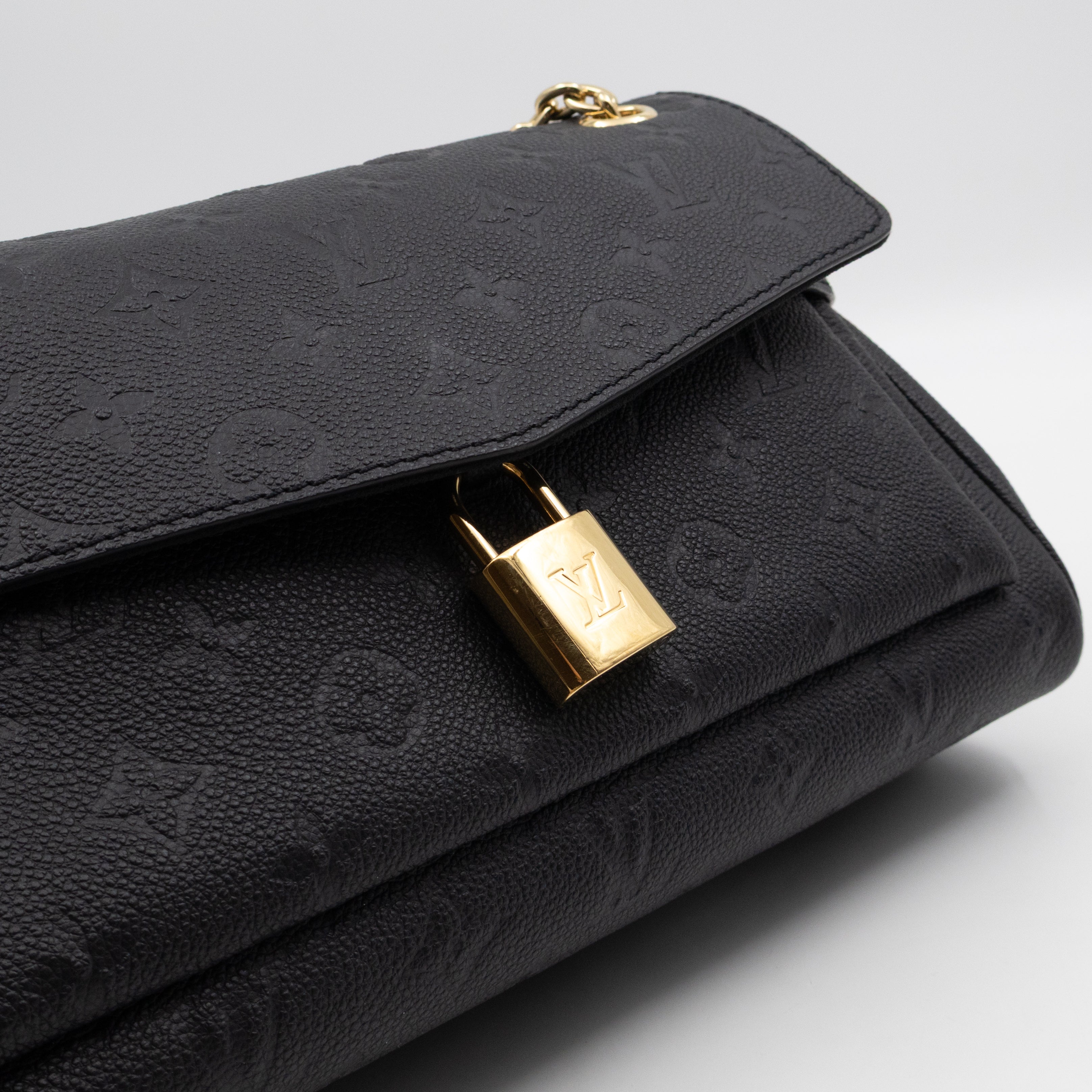 Anytime Flap Bag Black Monogram Empreinte Leather