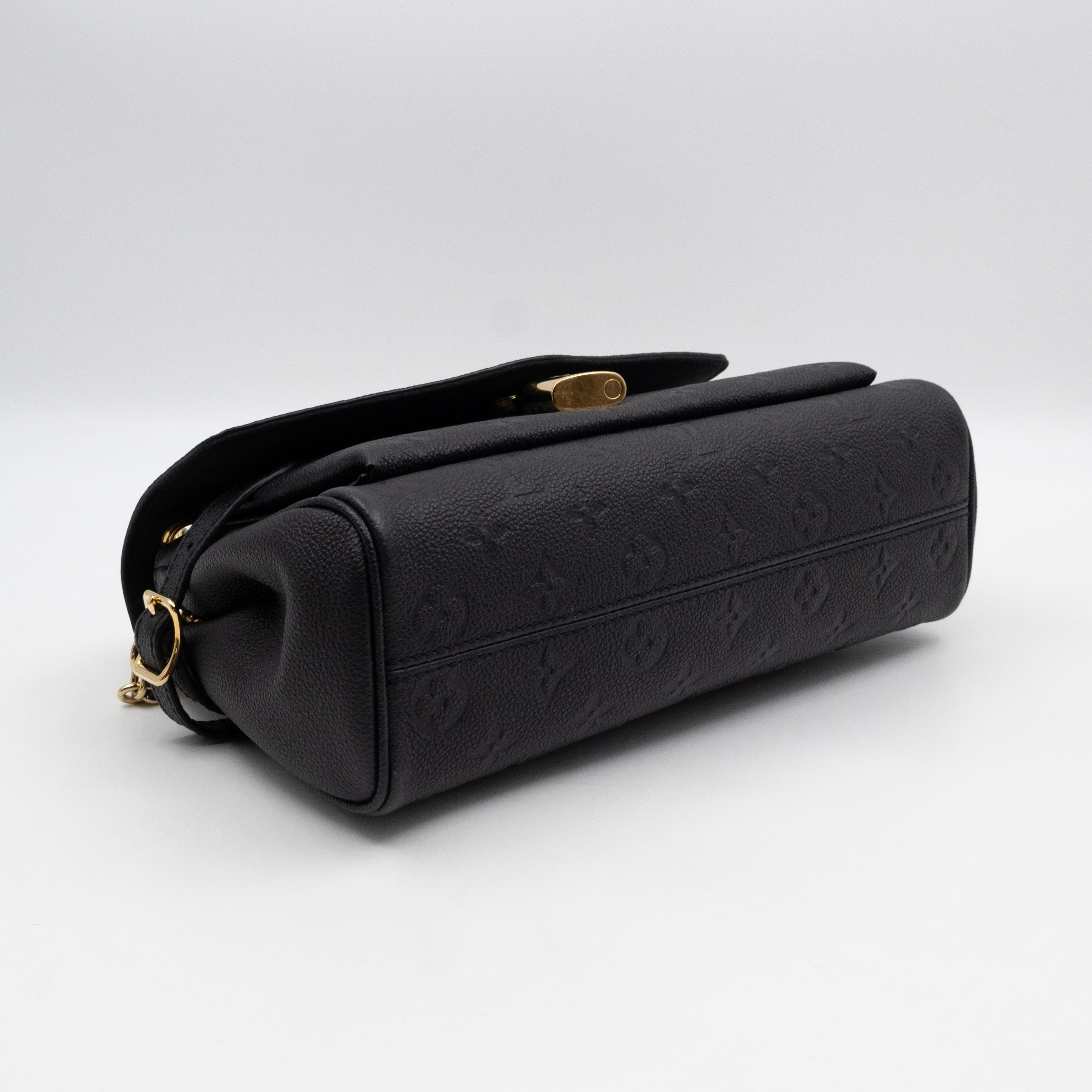 Anytime Flap Bag Black Monogram Empreinte Leather