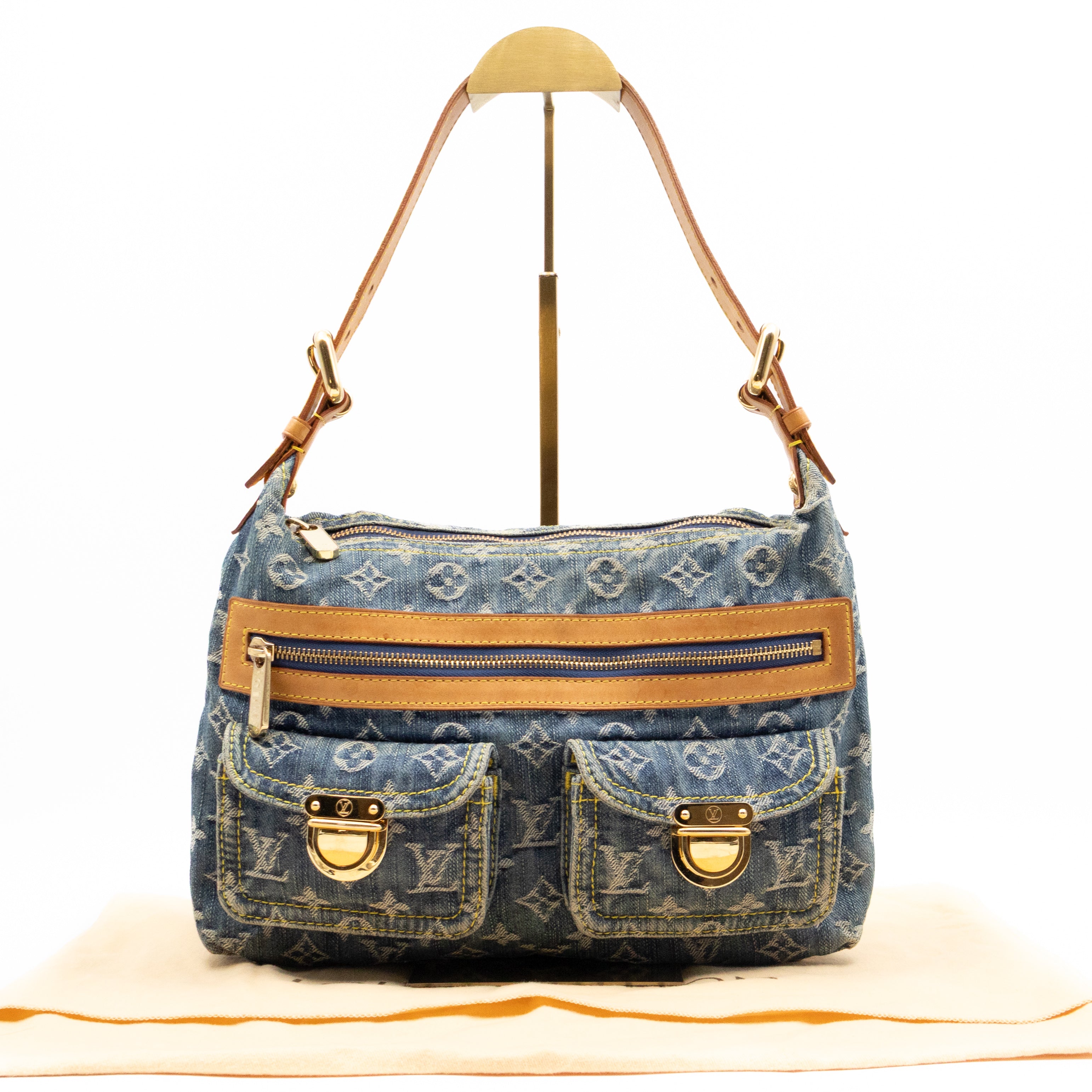 Baggy PM Blue Denim Monogram